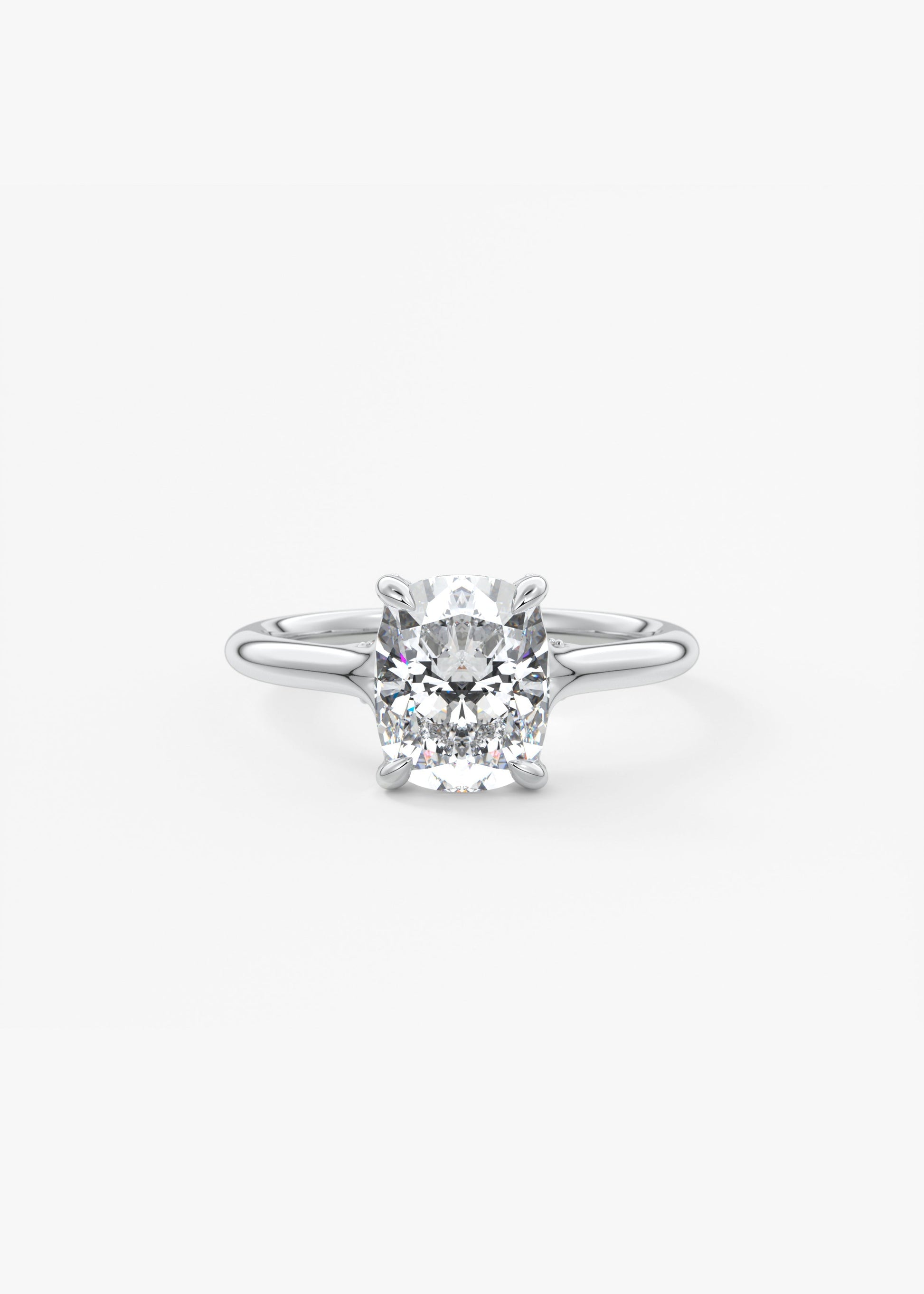 Oval Solitaire With Raised Basket Gallery Lab Grown Diamond Engagement Ring