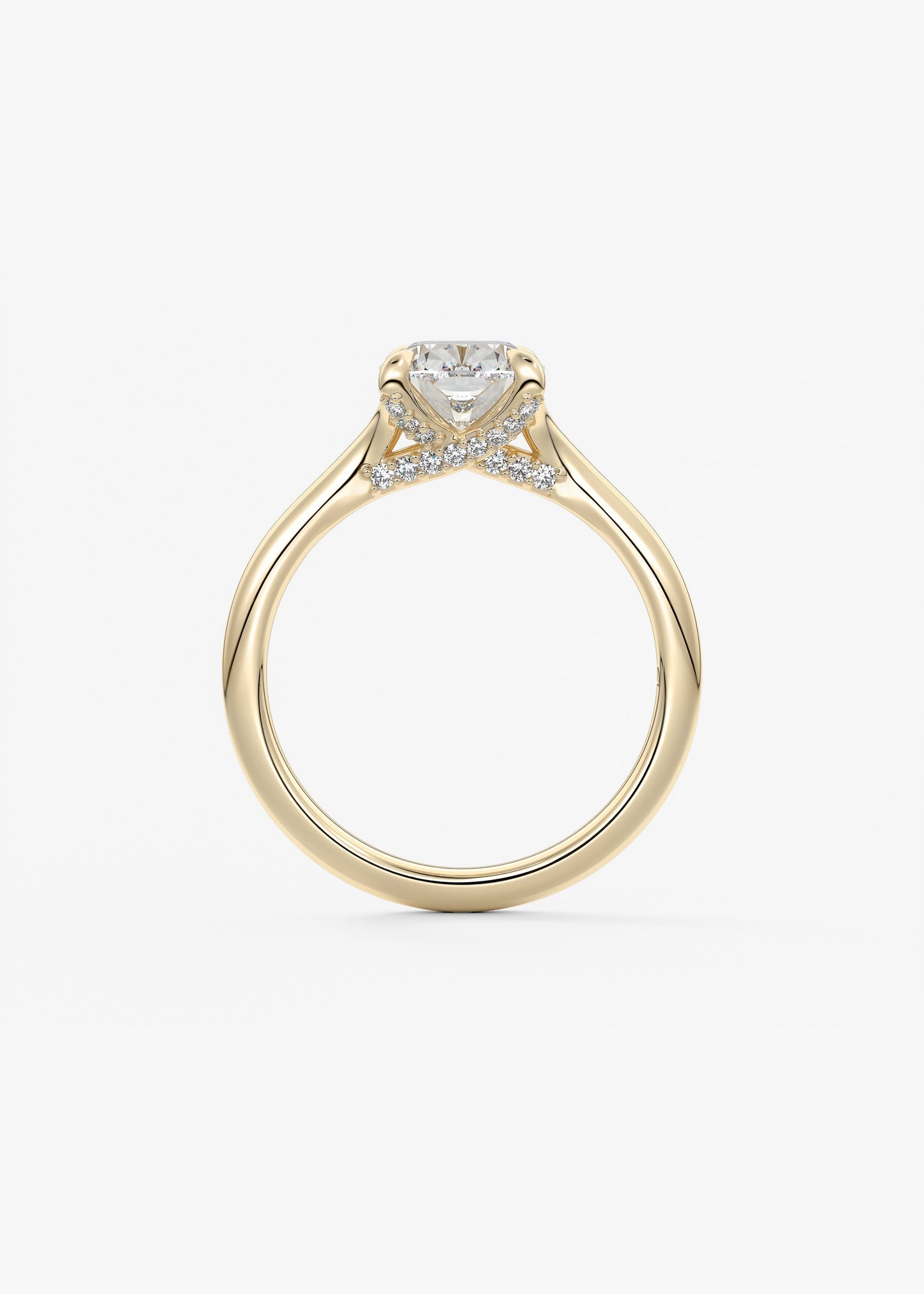 Oval Solitaire With Raised Basket Gallery Lab Grown Diamond Engagement Ring