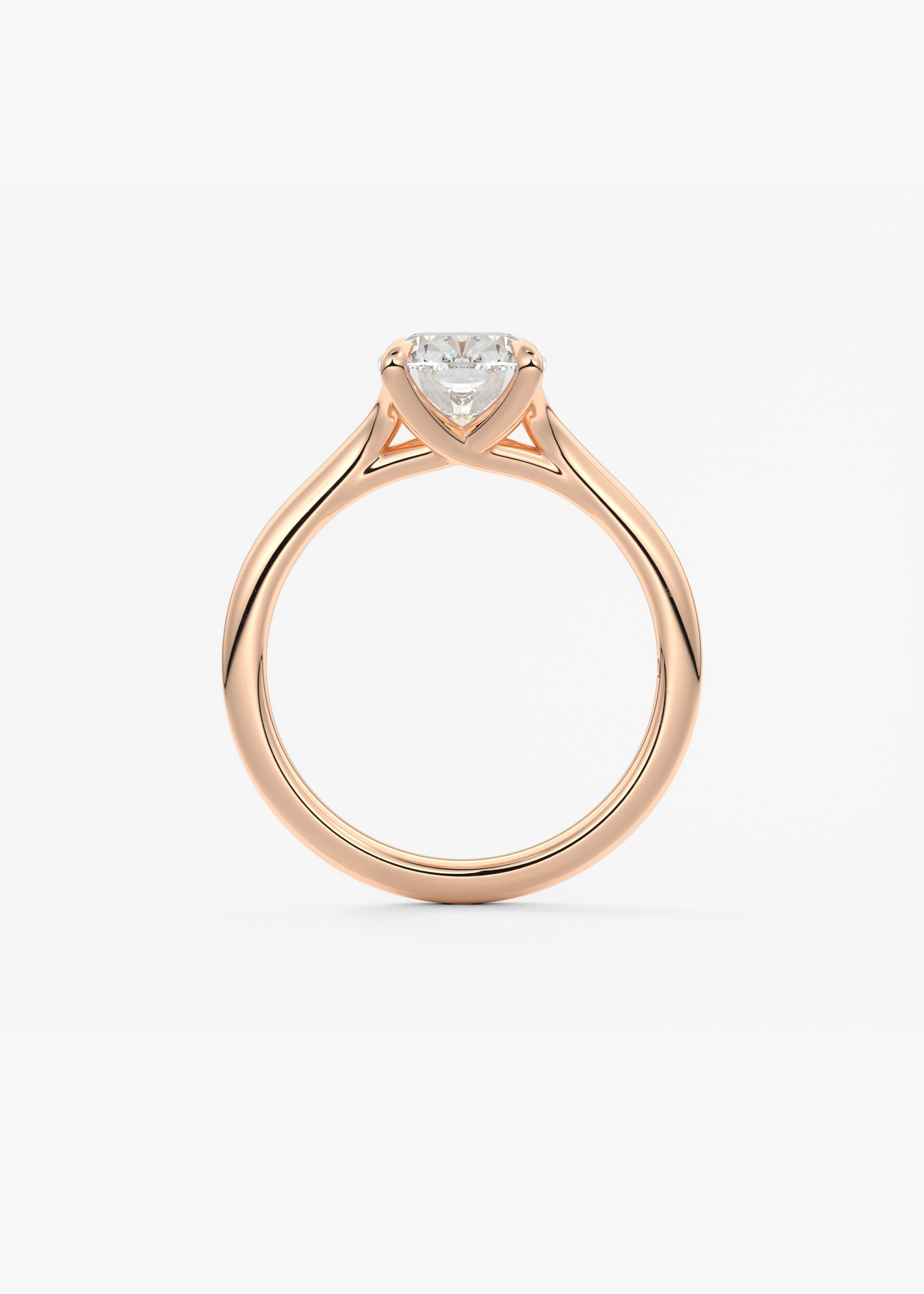 Oval Solitaire With Raised Basket Gallery Lab Grown Diamond Engagement Ring