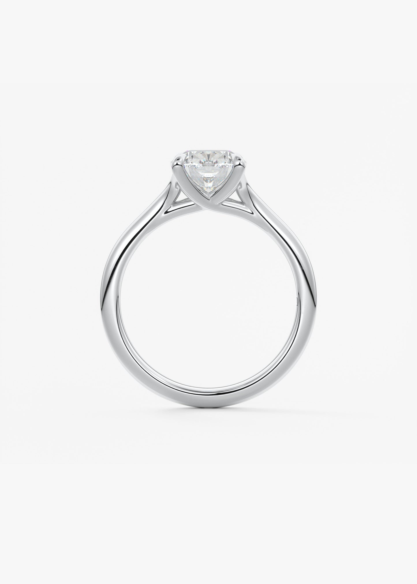 Oval Solitaire With Raised Basket Gallery Lab Grown Diamond Engagement Ring