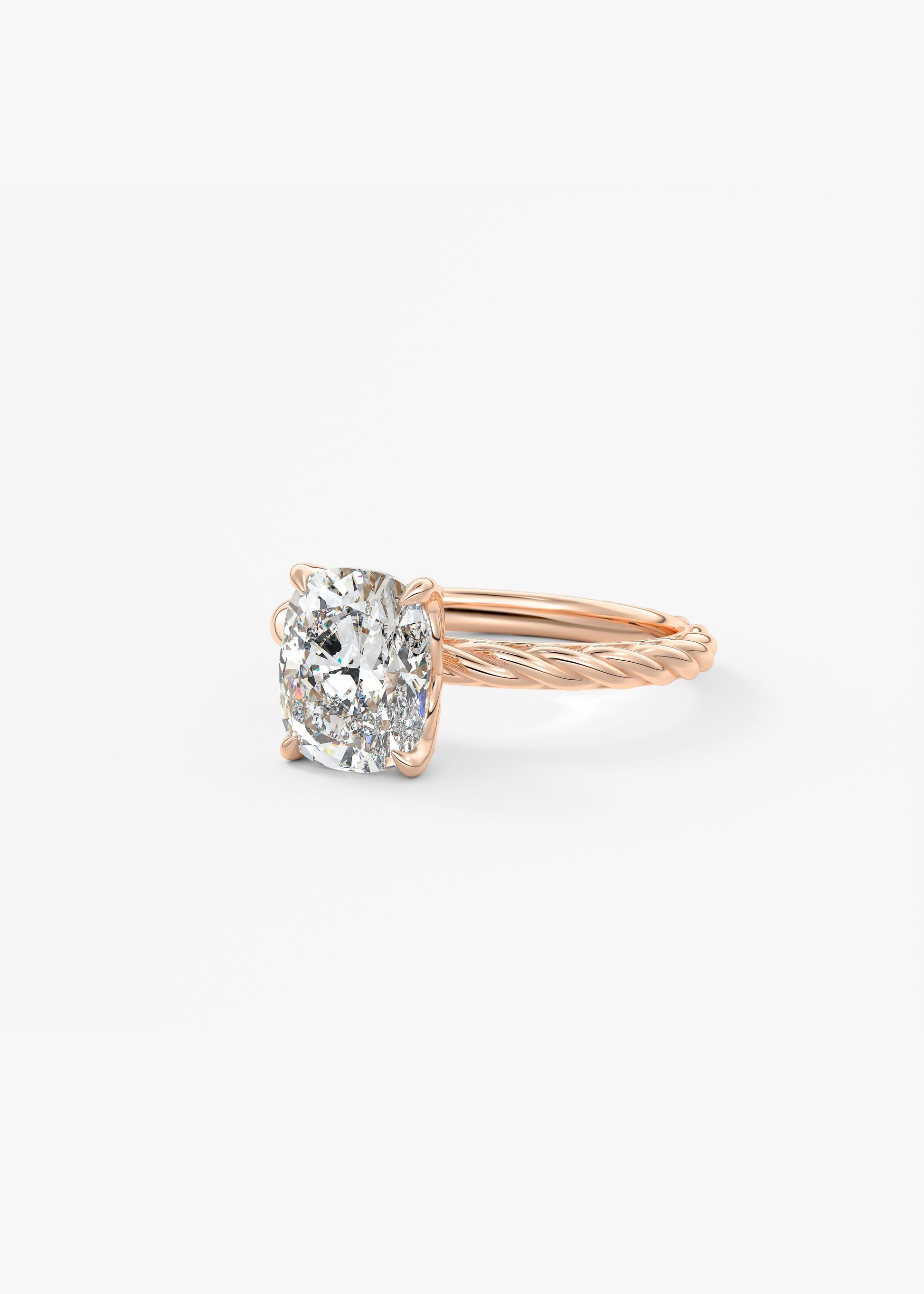 Oval Solitaire With Raised Basket Gallery Lab Grown Diamond Engagement Ring