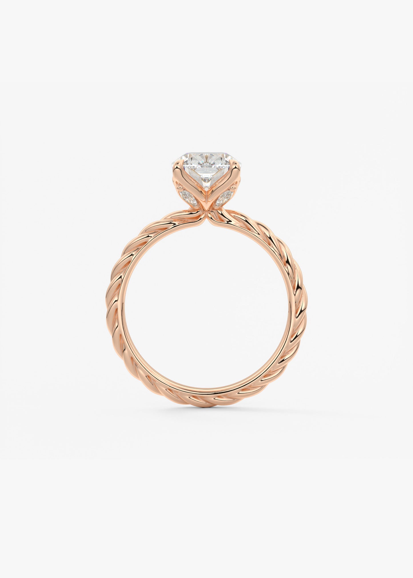 Oval Solitaire With Raised Basket Gallery Lab Grown Diamond Engagement Ring