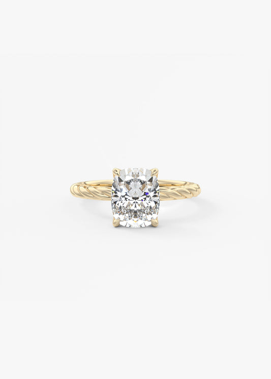 Oval Solitaire With Raised Basket Gallery Lab Grown Diamond Engagement Ring