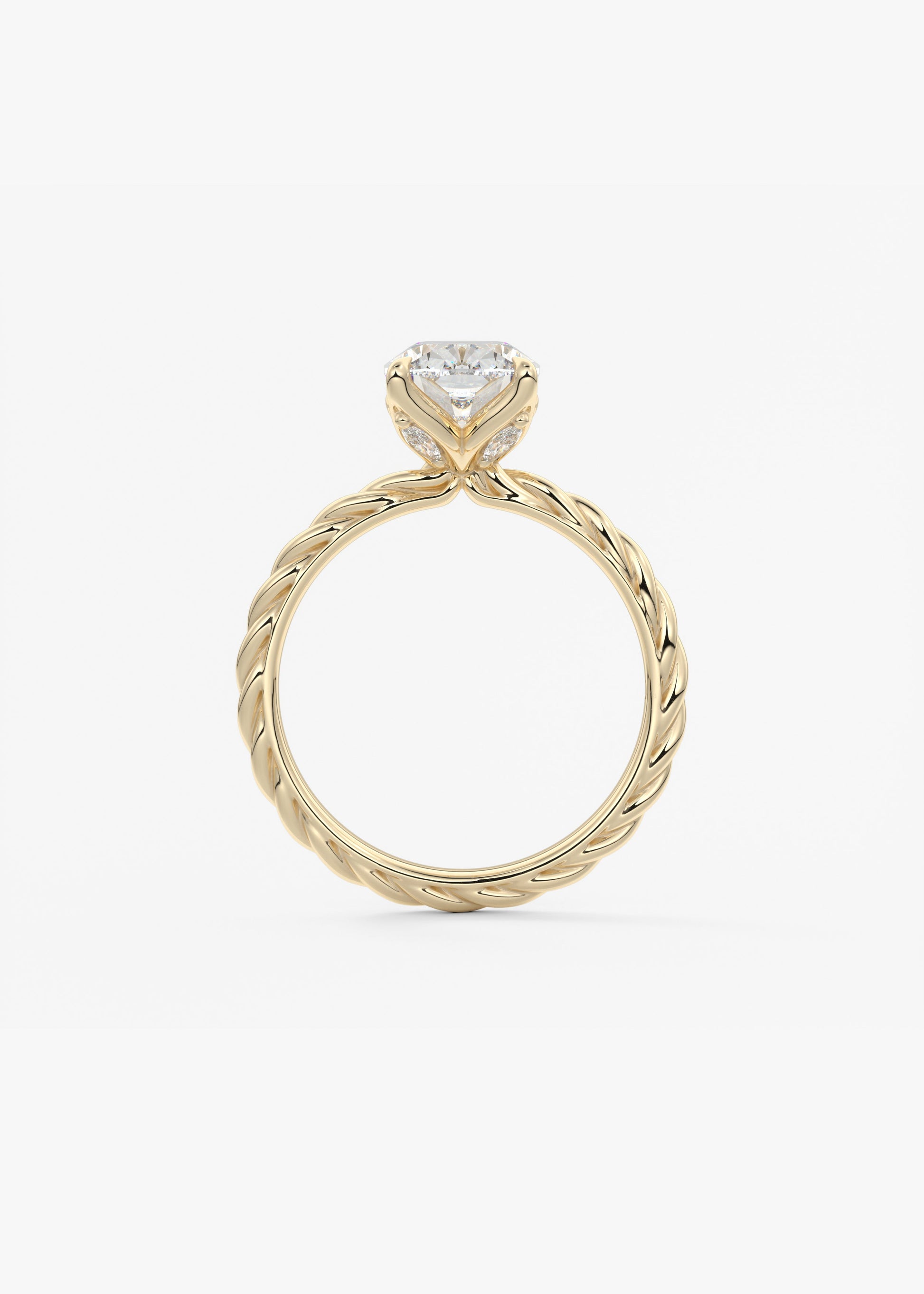Oval Solitaire With Raised Basket Gallery Lab Grown Diamond Engagement Ring