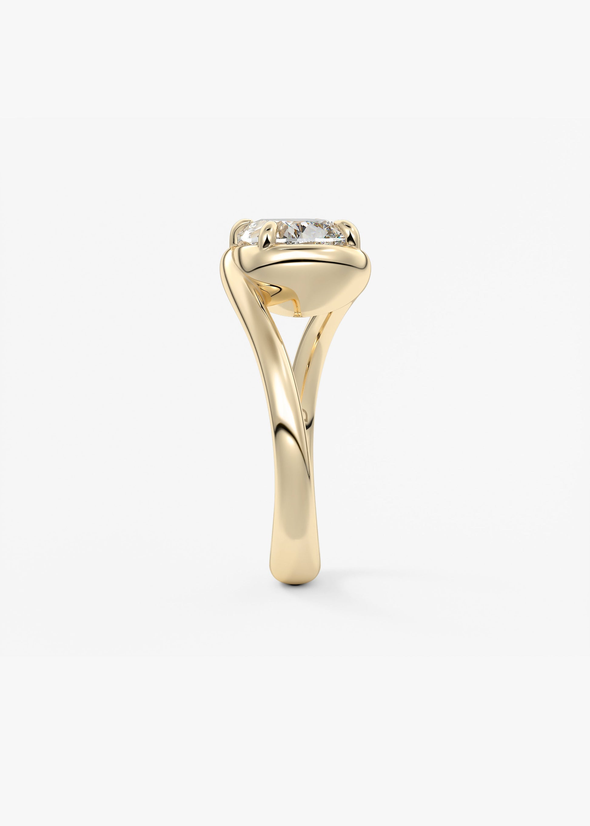 Oval Solitaire With Raised Basket Gallery Lab Grown Diamond Engagement Ring