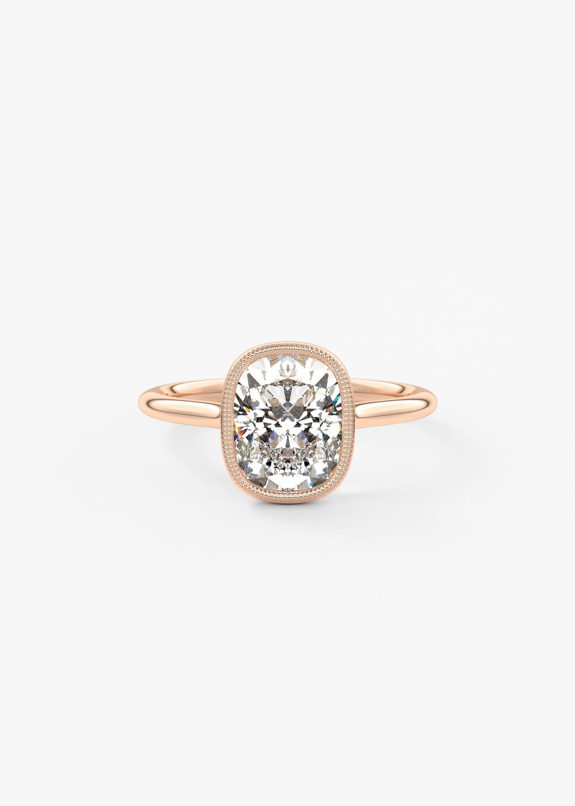 Oval Solitaire With Raised Basket Gallery Lab Grown Diamond Engagement Ring