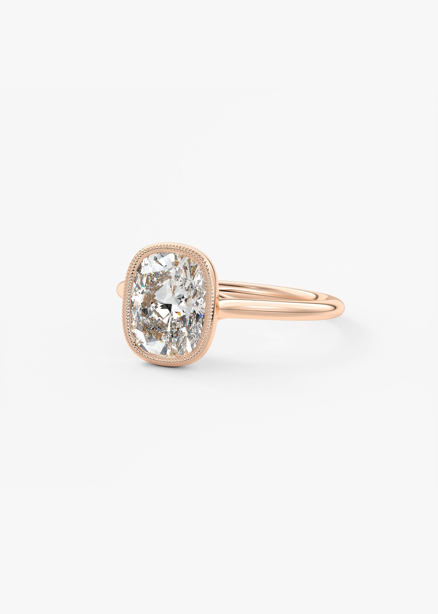 Oval Solitaire With Raised Basket Gallery Lab Grown Diamond Engagement Ring