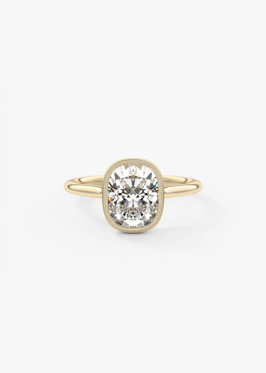 Oval Solitaire With Raised Basket Gallery Lab Grown Diamond Engagement Ring
