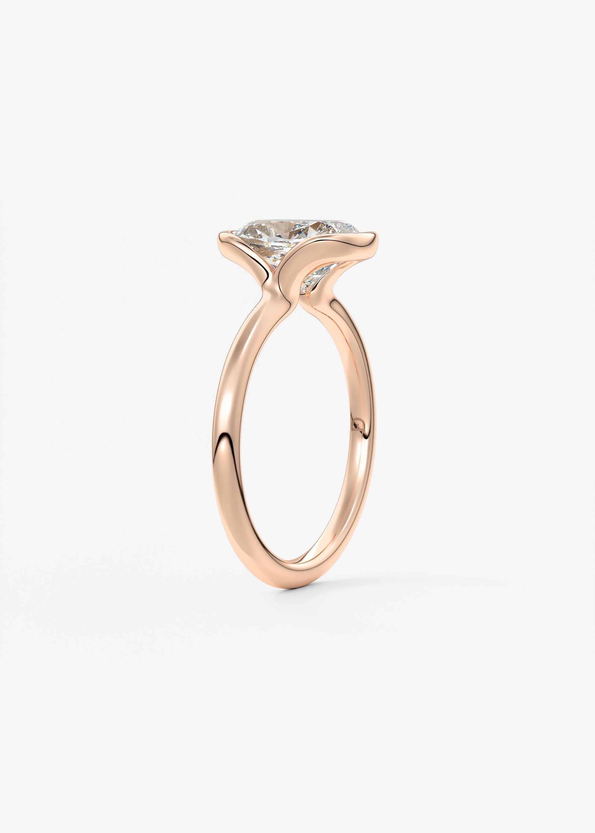Oval Solitaire With Raised Basket Gallery Lab Grown Diamond Engagement Ring