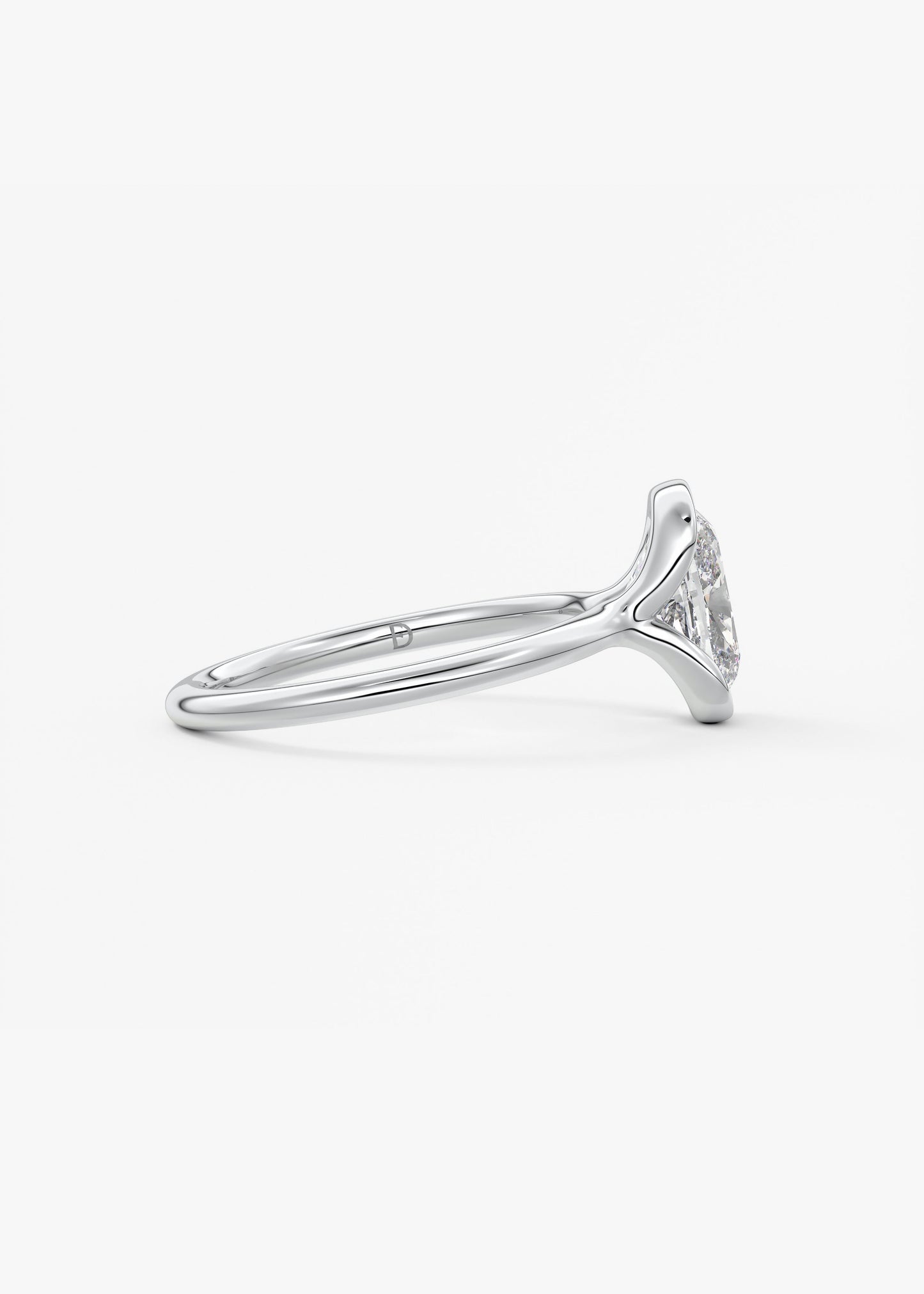 Oval Solitaire With Raised Basket Gallery Lab Grown Diamond Engagement Ring