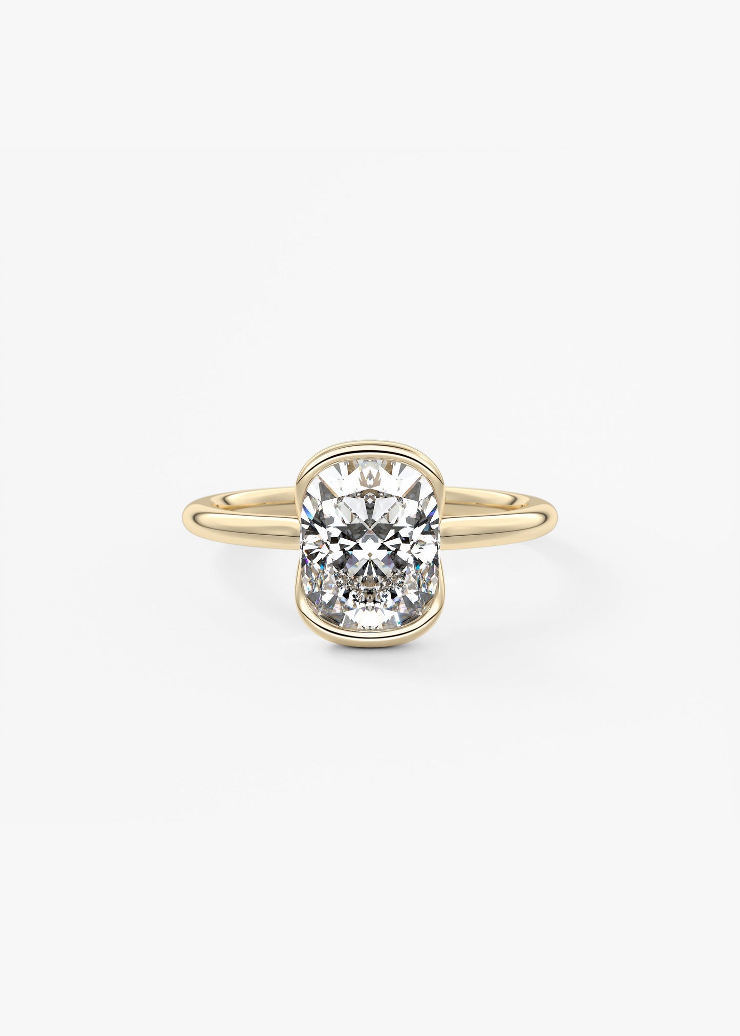 Oval Solitaire With Raised Basket Gallery Lab Grown Diamond Engagement Ring