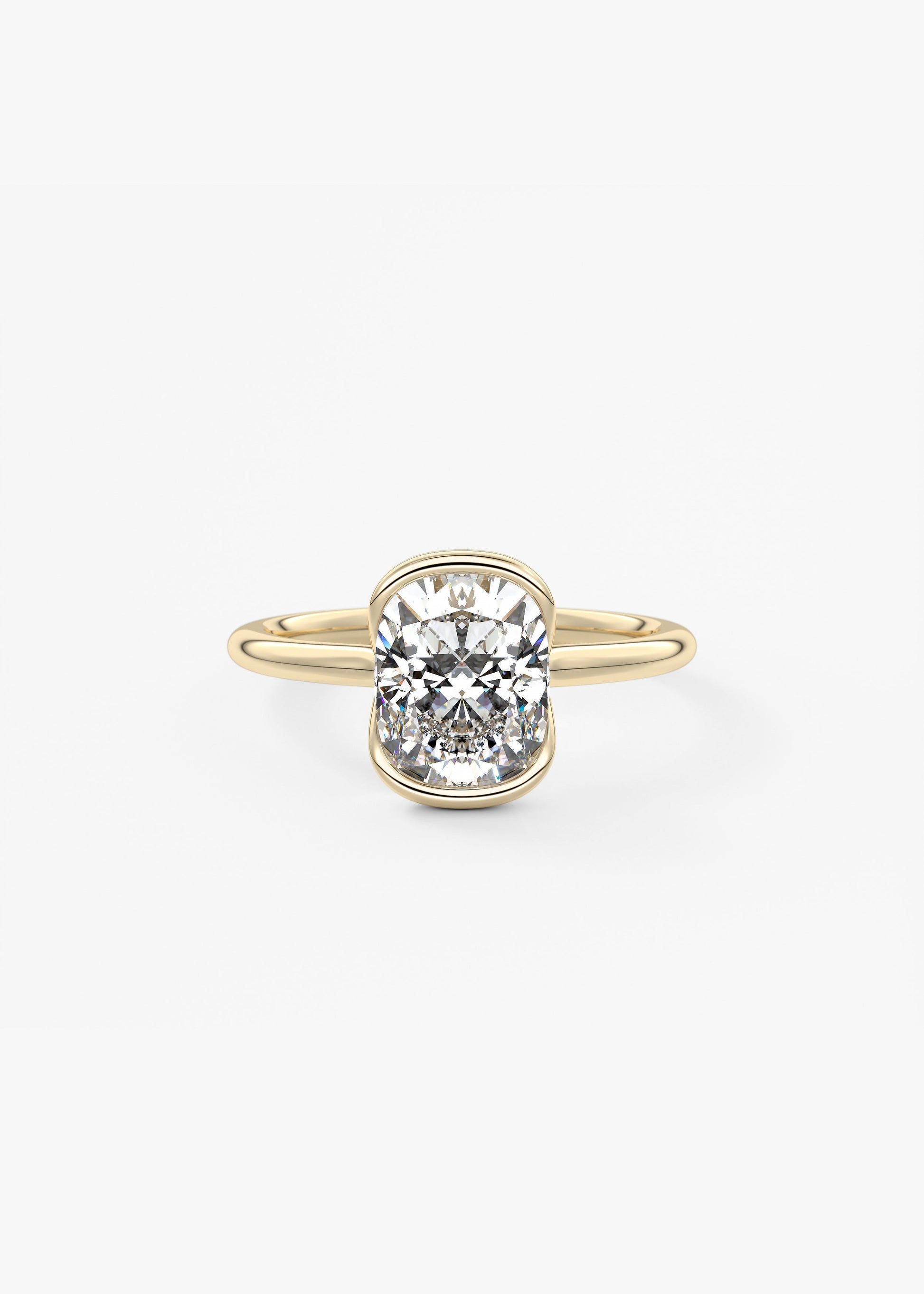 Oval Solitaire With Raised Basket Gallery Lab Grown Diamond Engagement Ring