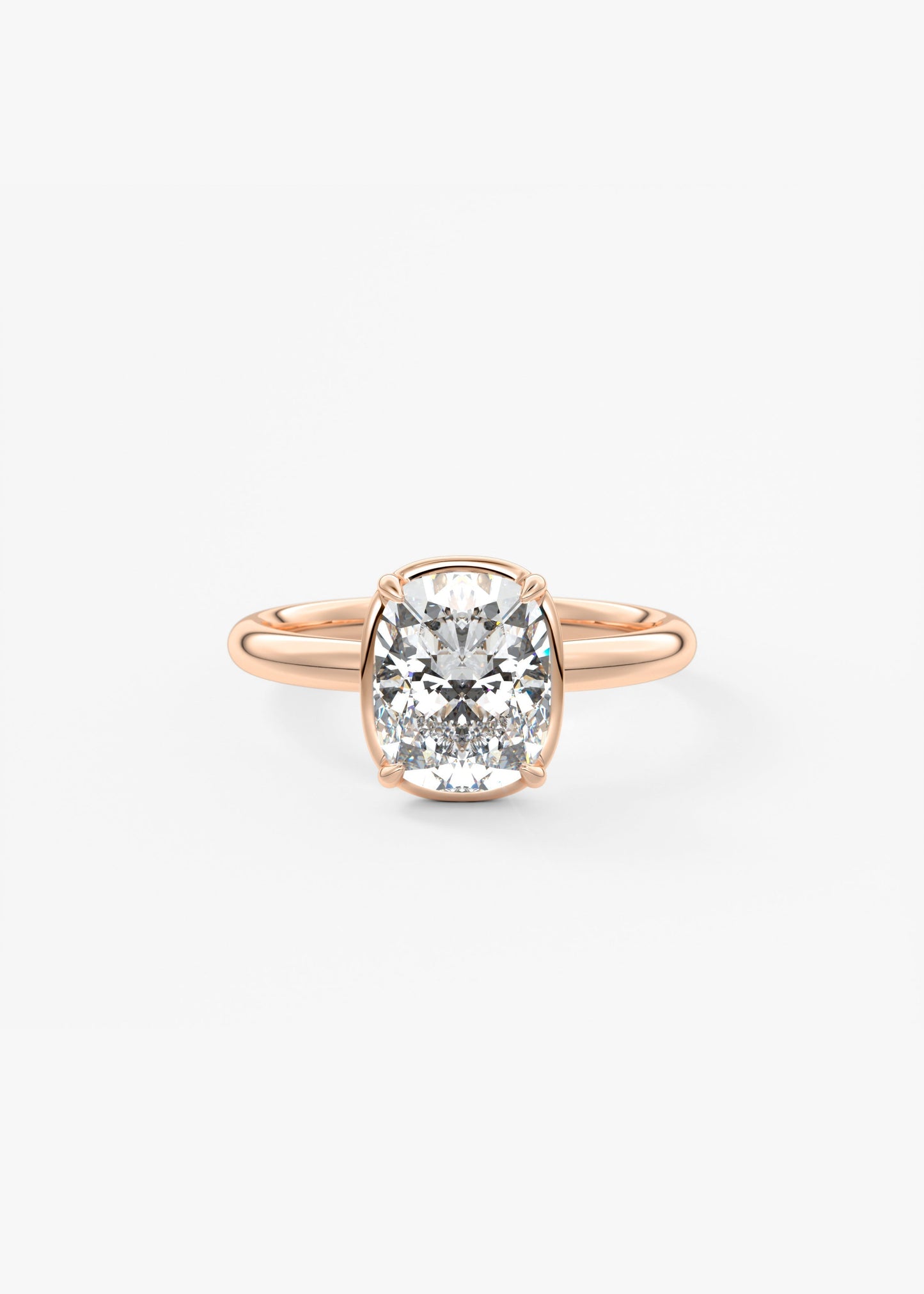 Oval Solitaire With Raised Basket Gallery Lab Grown Diamond Engagement Ring