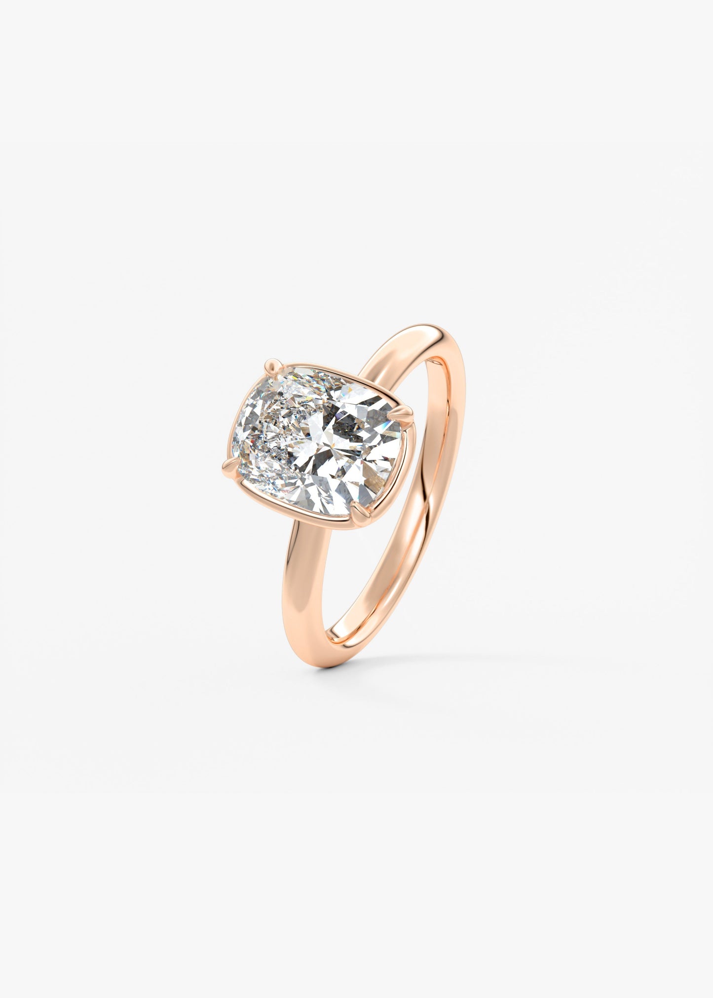 Oval Solitaire With Raised Basket Gallery Lab Grown Diamond Engagement Ring