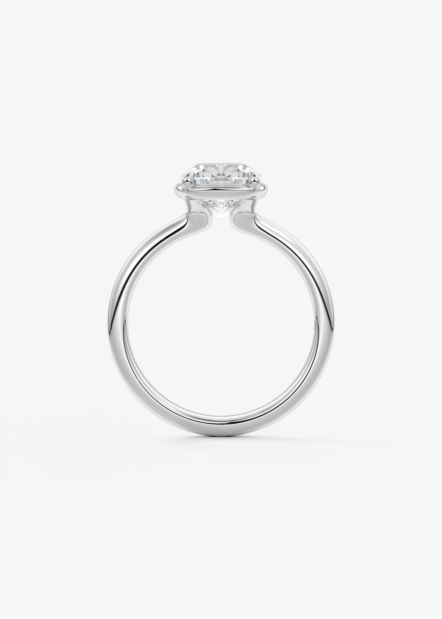 Oval Solitaire With Raised Basket Gallery Lab Grown Diamond Engagement Ring