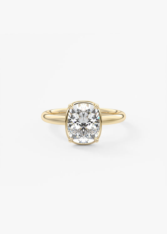 Oval Solitaire With Raised Basket Gallery Lab Grown Diamond Engagement Ring