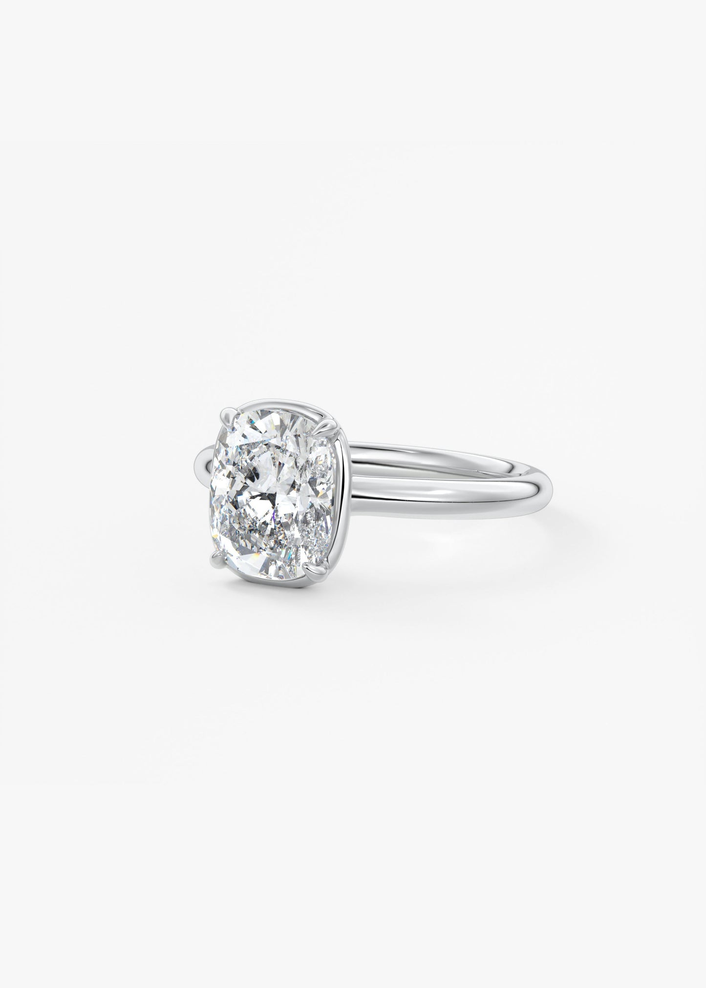 Oval Solitaire With Raised Basket Gallery Lab Grown Diamond Engagement Ring