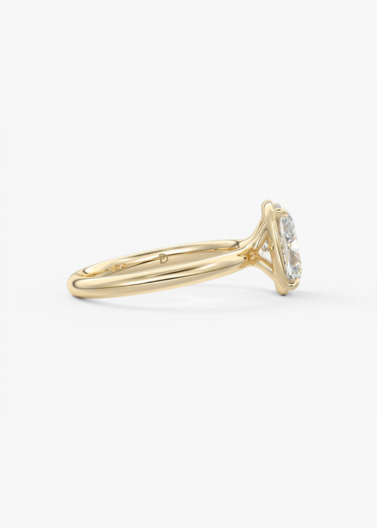 Oval Solitaire With Raised Basket Gallery Lab Grown Diamond Engagement Ring