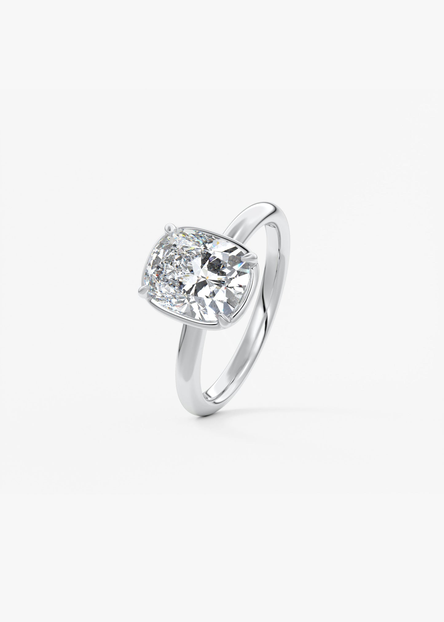 Oval Solitaire With Raised Basket Gallery Lab Grown Diamond Engagement Ring