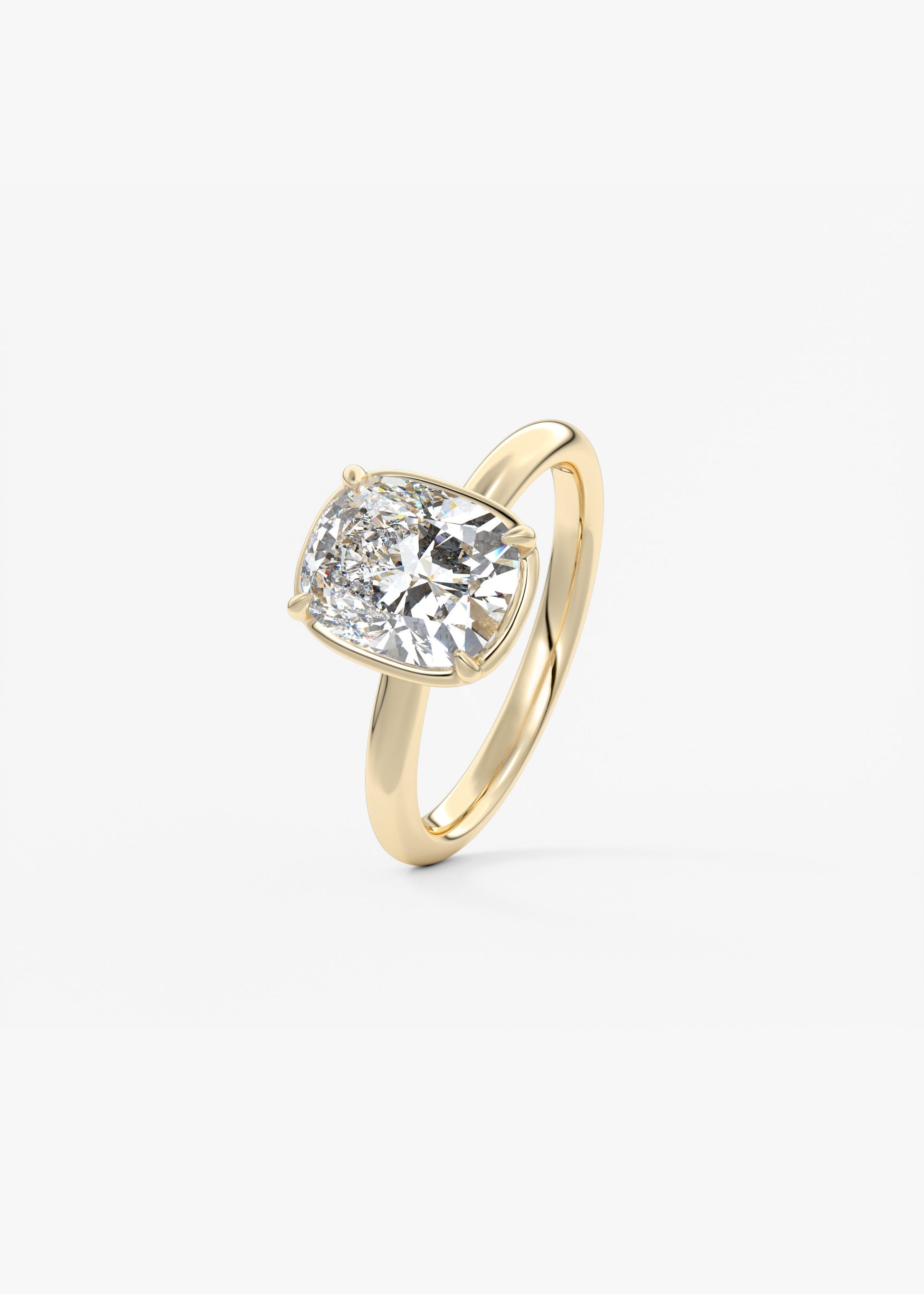 Oval Solitaire With Raised Basket Gallery Lab Grown Diamond Engagement Ring