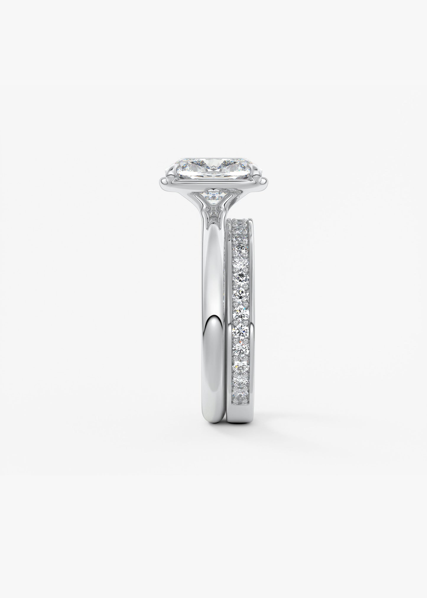 Oval Solitaire With Raised Basket Gallery Lab Grown Diamond Engagement Ring
