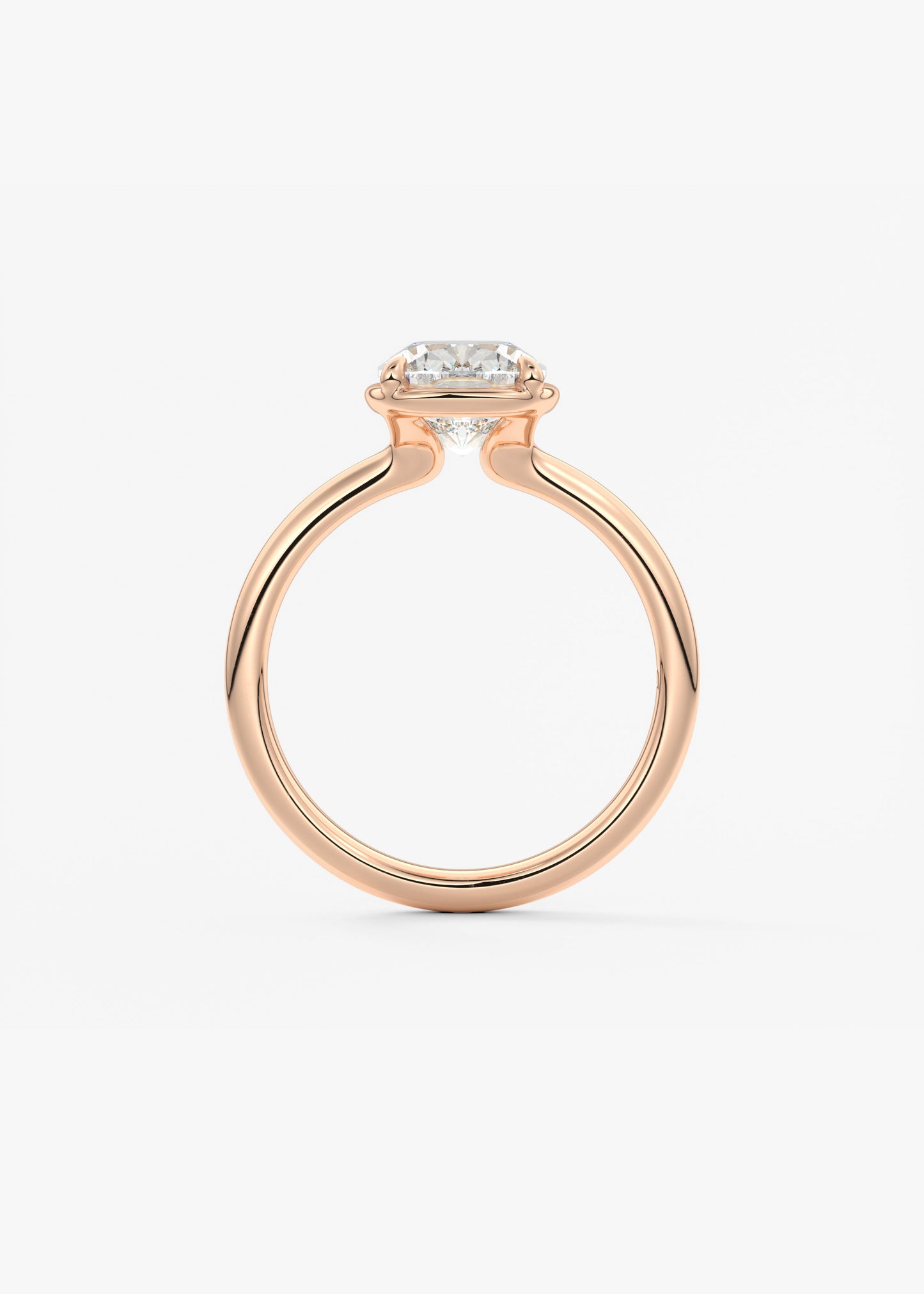 Oval Solitaire With Raised Basket Gallery Lab Grown Diamond Engagement Ring