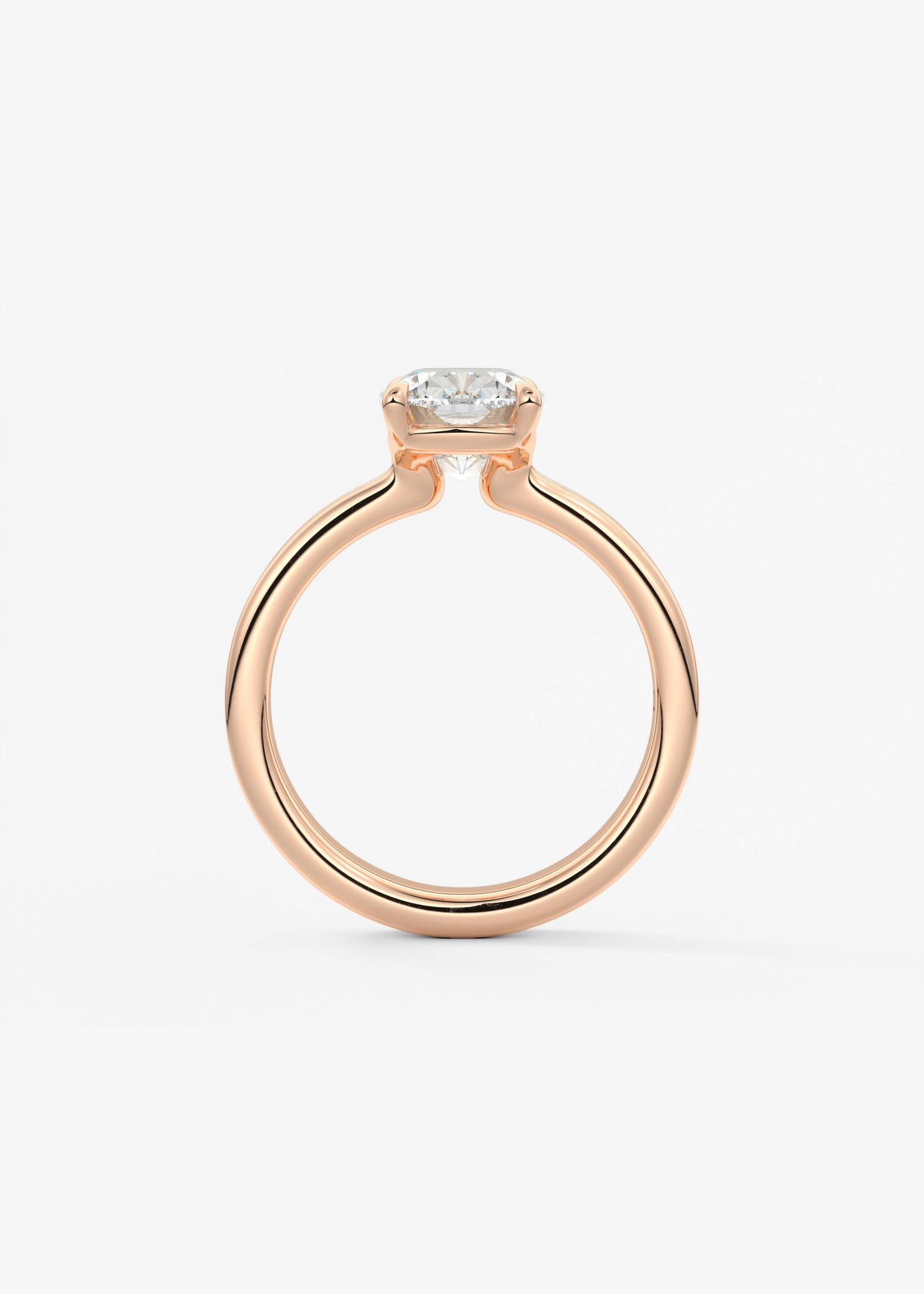 Oval Solitaire With Raised Basket Gallery Lab Grown Diamond Engagement Ring