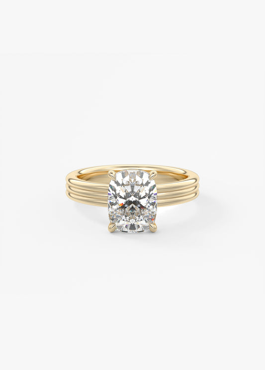 Oval Solitaire With Raised Basket Gallery Lab Grown Diamond Engagement Ring