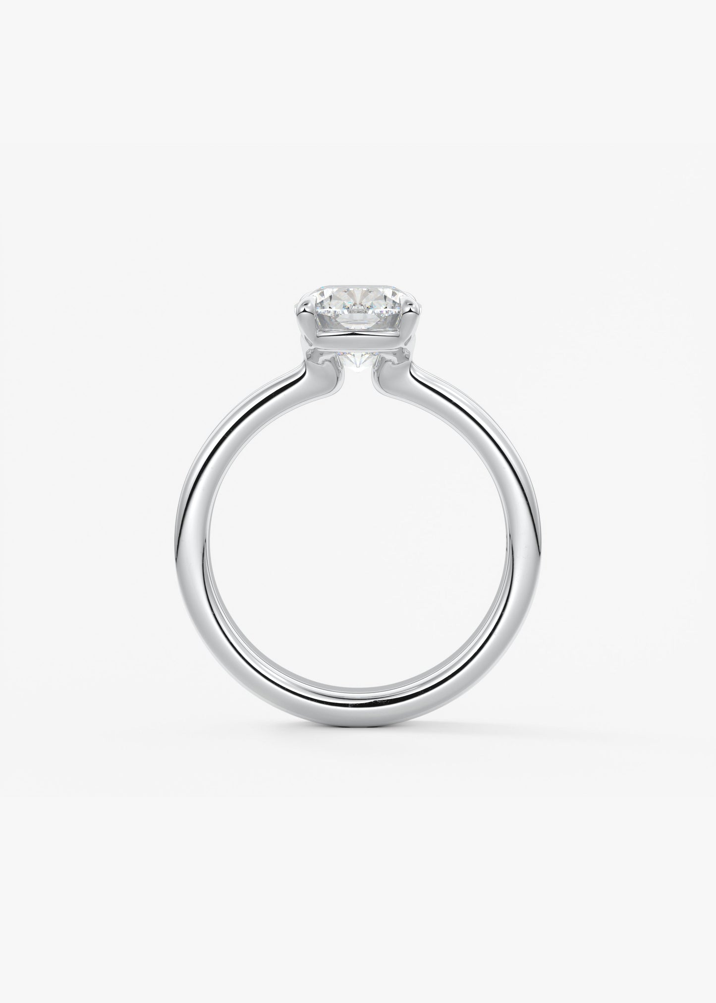 Oval Solitaire With Raised Basket Gallery Lab Grown Diamond Engagement Ring