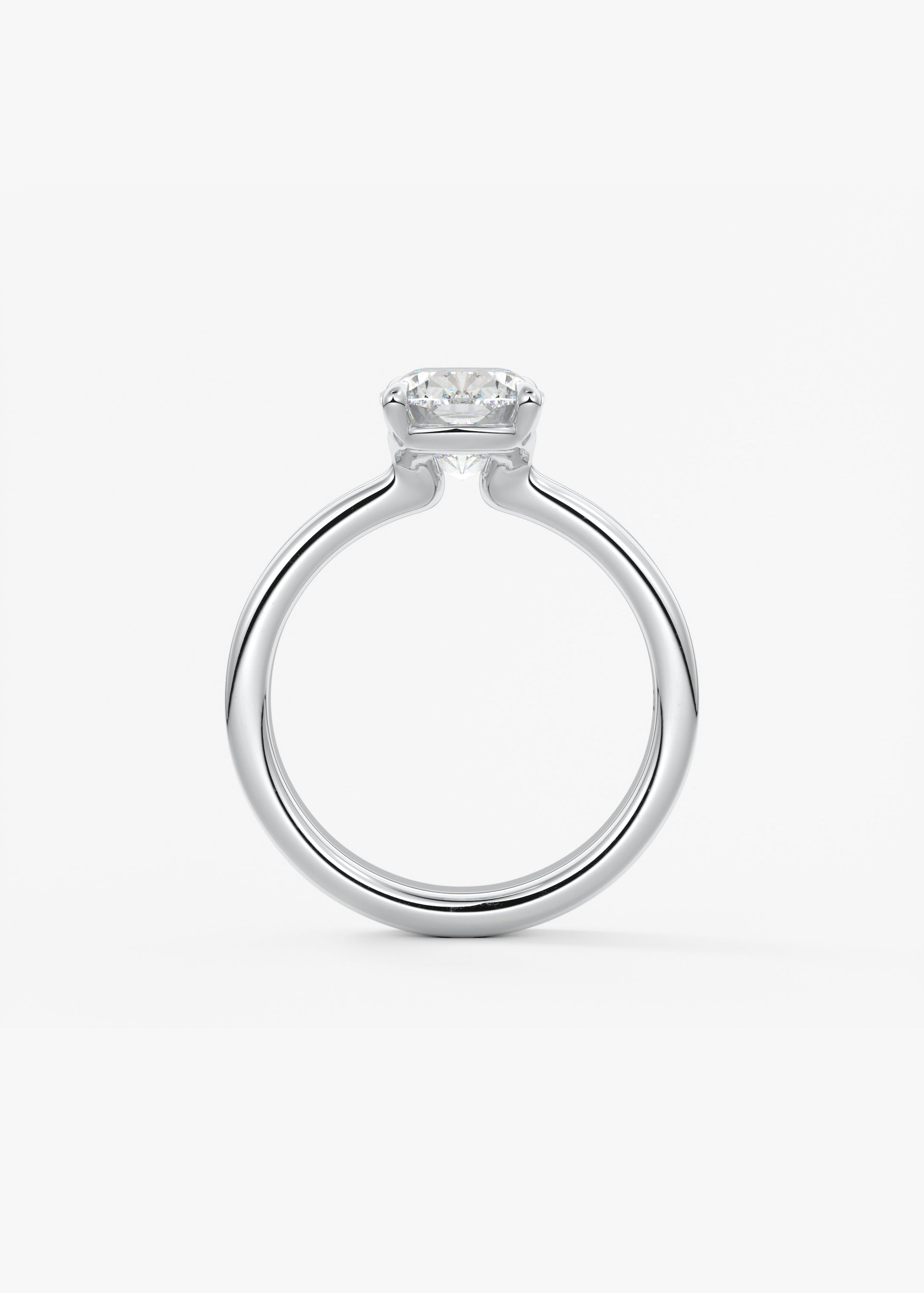 Oval Solitaire With Raised Basket Gallery Lab Grown Diamond Engagement Ring