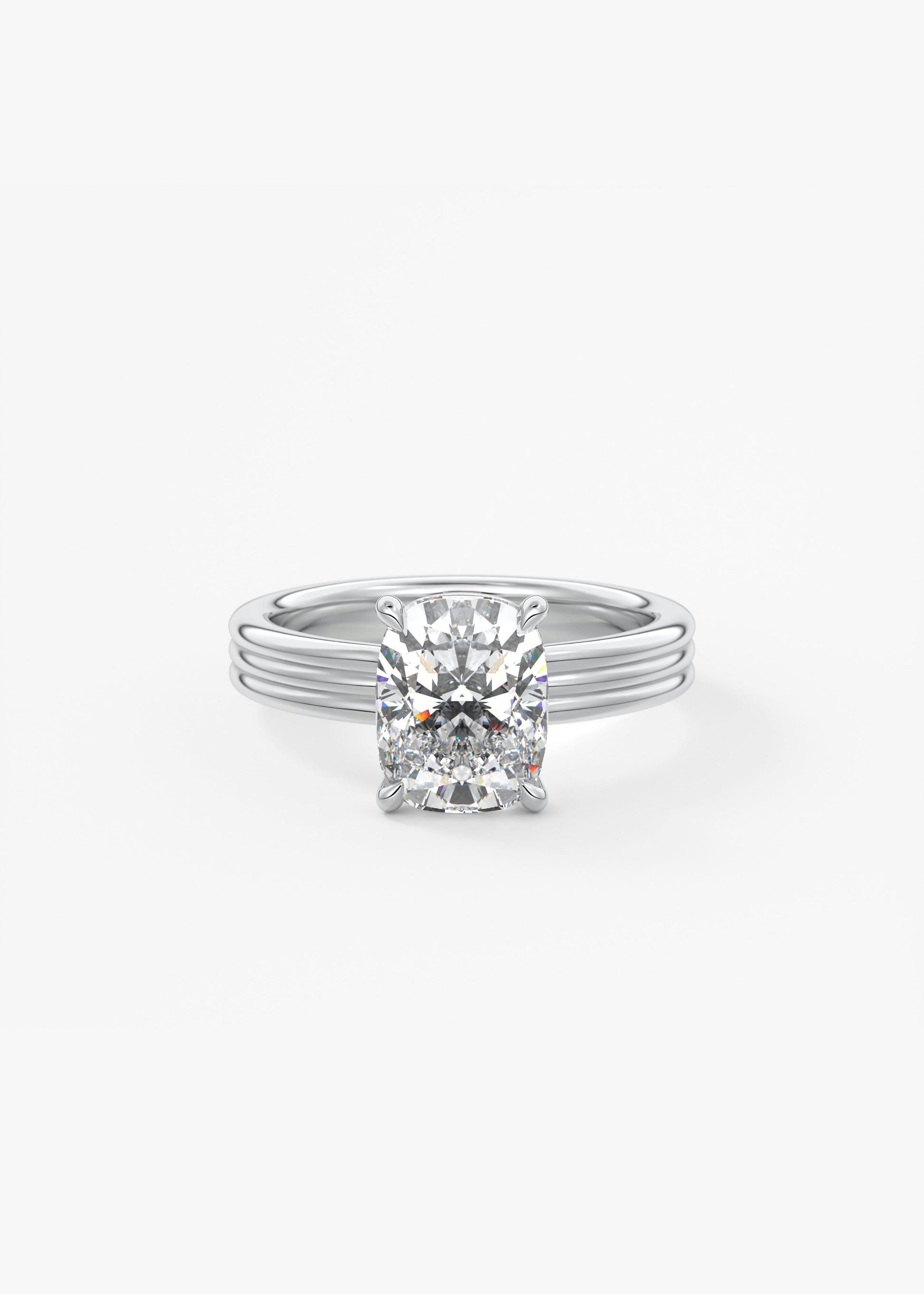 Oval Solitaire With Raised Basket Gallery Lab Grown Diamond Engagement Ring