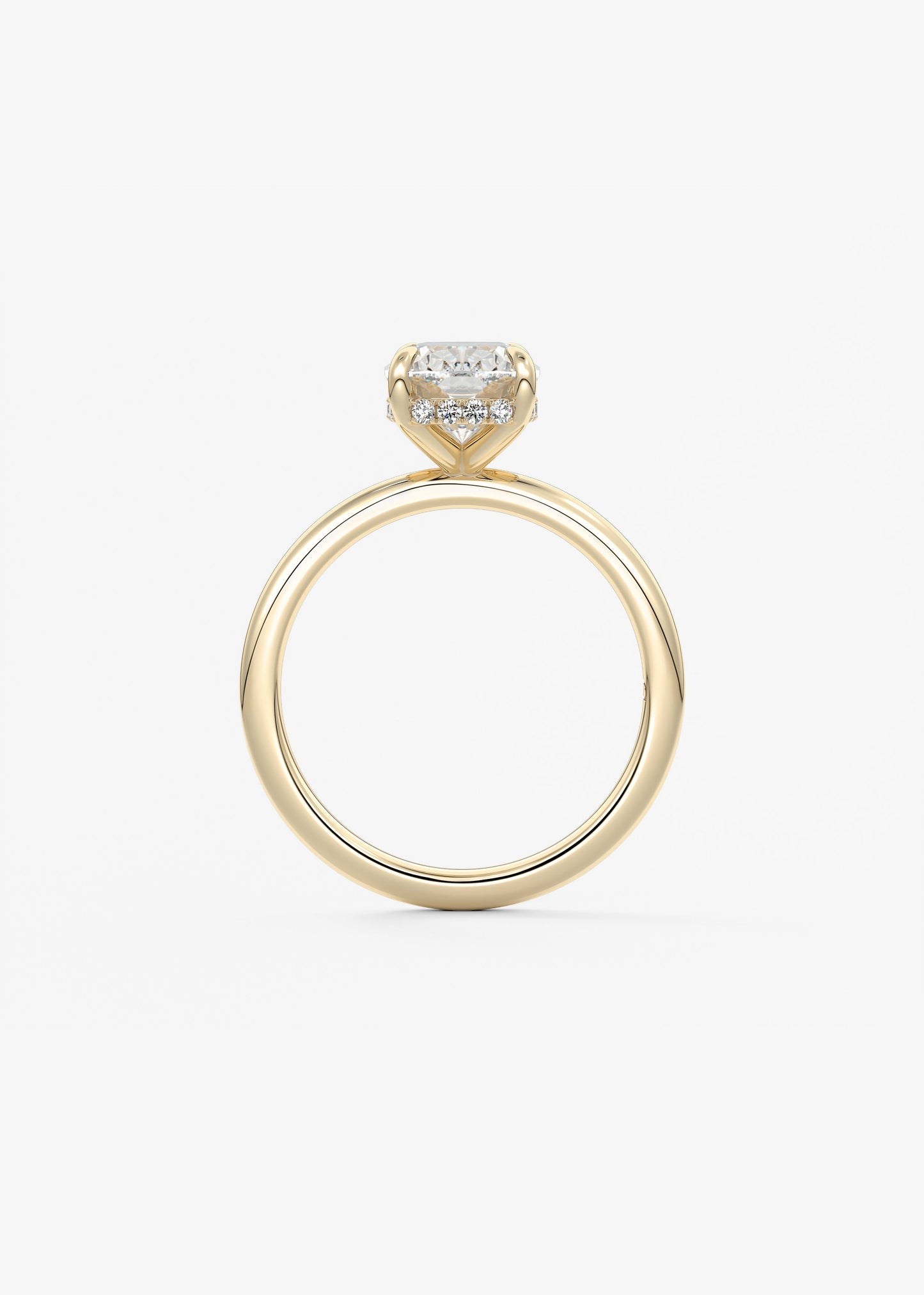 Oval Solitaire With Raised Basket Gallery Lab Grown Diamond Engagement Ring