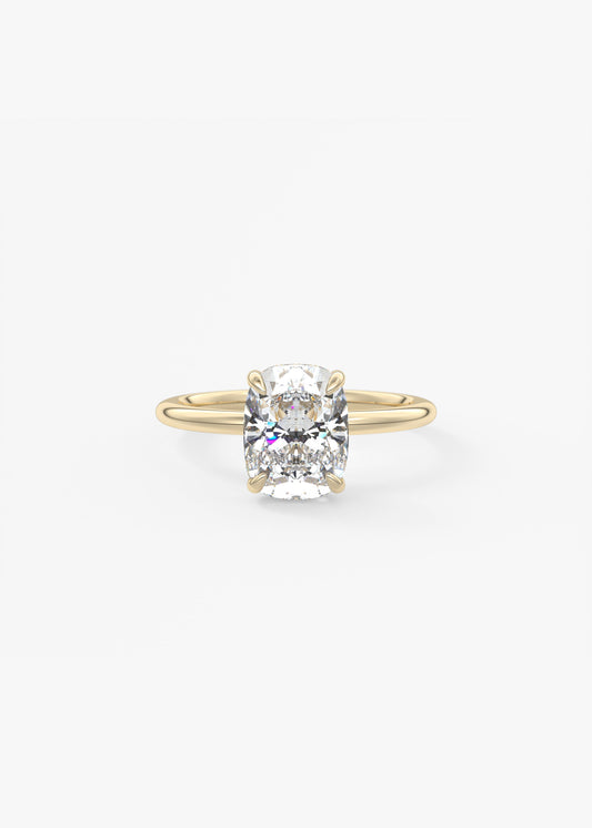 Oval Solitaire With Raised Basket Gallery Lab Grown Diamond Engagement Ring