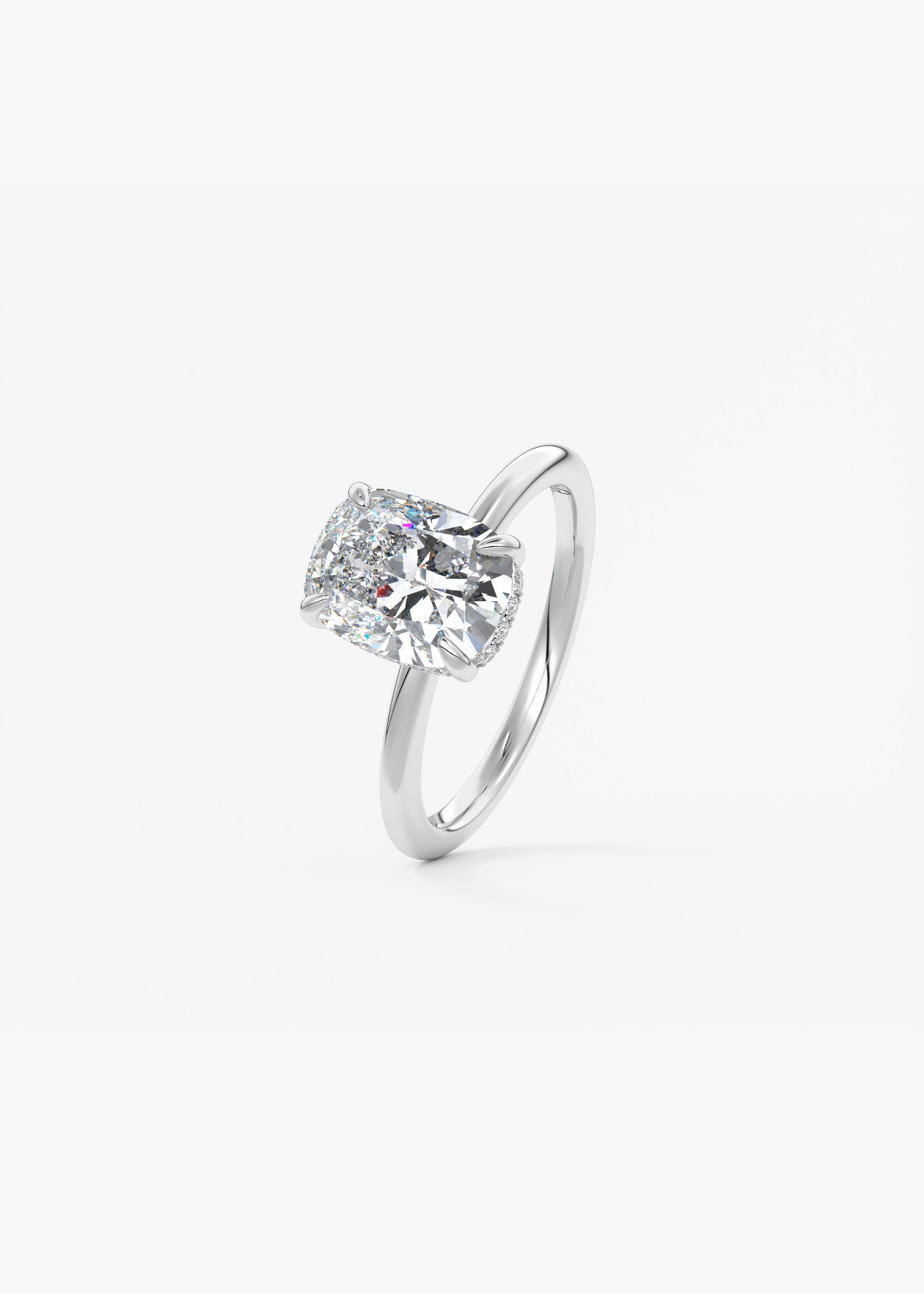 Oval Solitaire With Raised Basket Gallery Lab Grown Diamond Engagement Ring