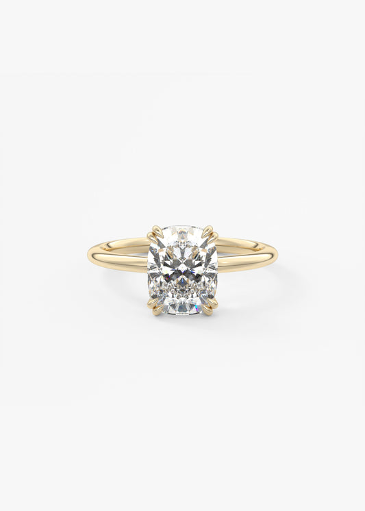 Oval Solitaire With Raised Basket Gallery Lab Grown Diamond Engagement Ring