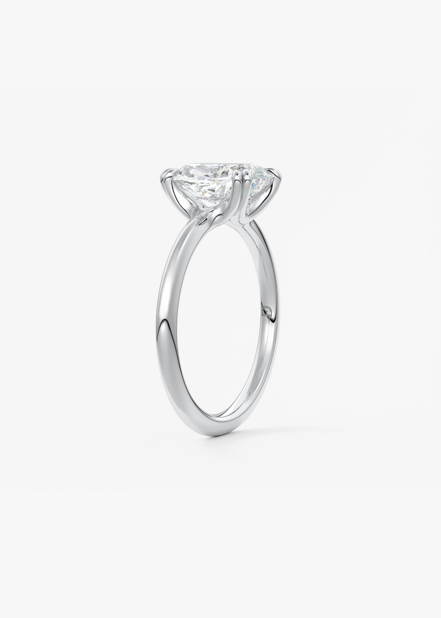 Oval Solitaire With Raised Basket Gallery Lab Grown Diamond Engagement Ring