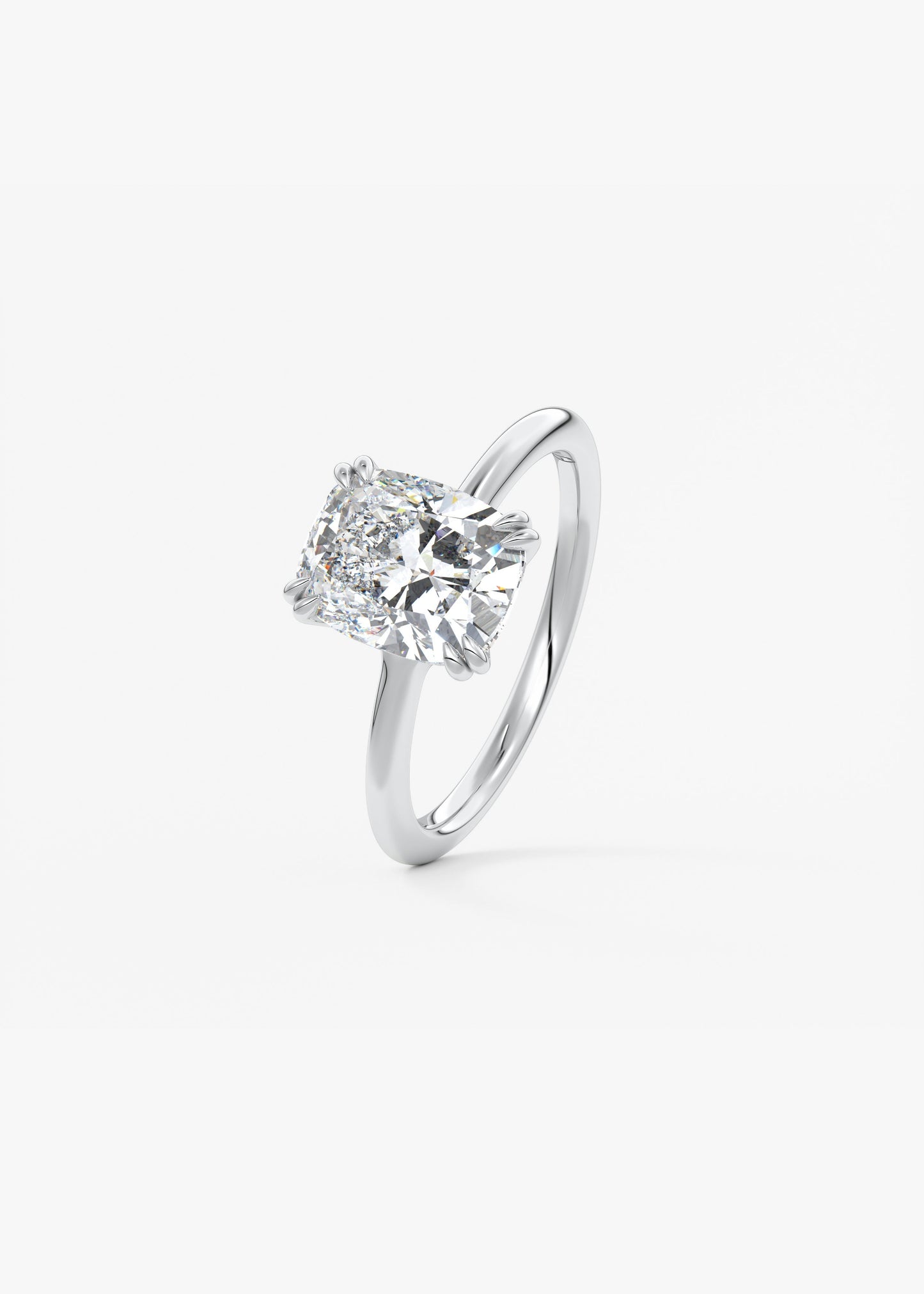Oval Solitaire With Raised Basket Gallery Lab Grown Diamond Engagement Ring