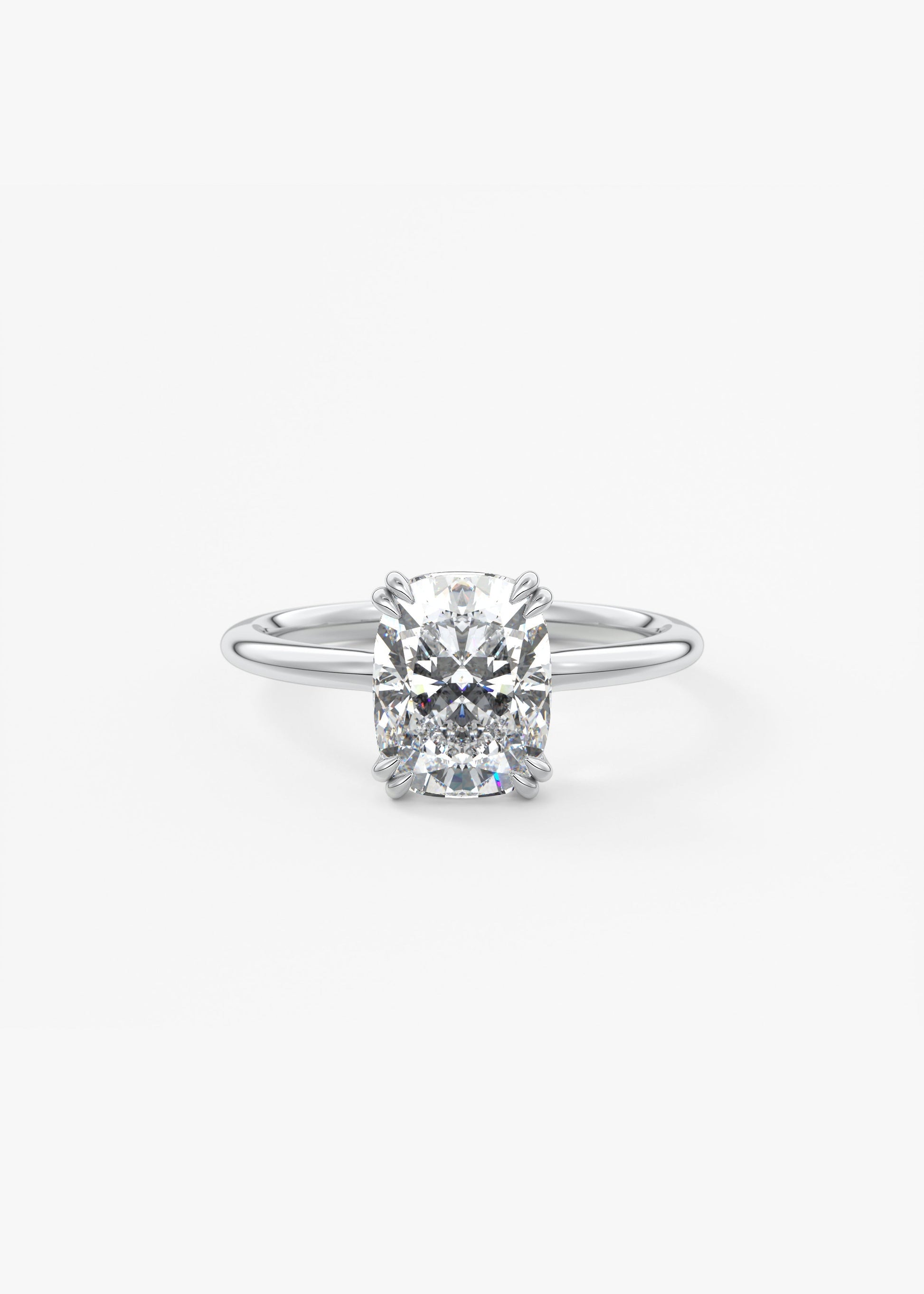 Oval Solitaire With Raised Basket Gallery Lab Grown Diamond Engagement Ring