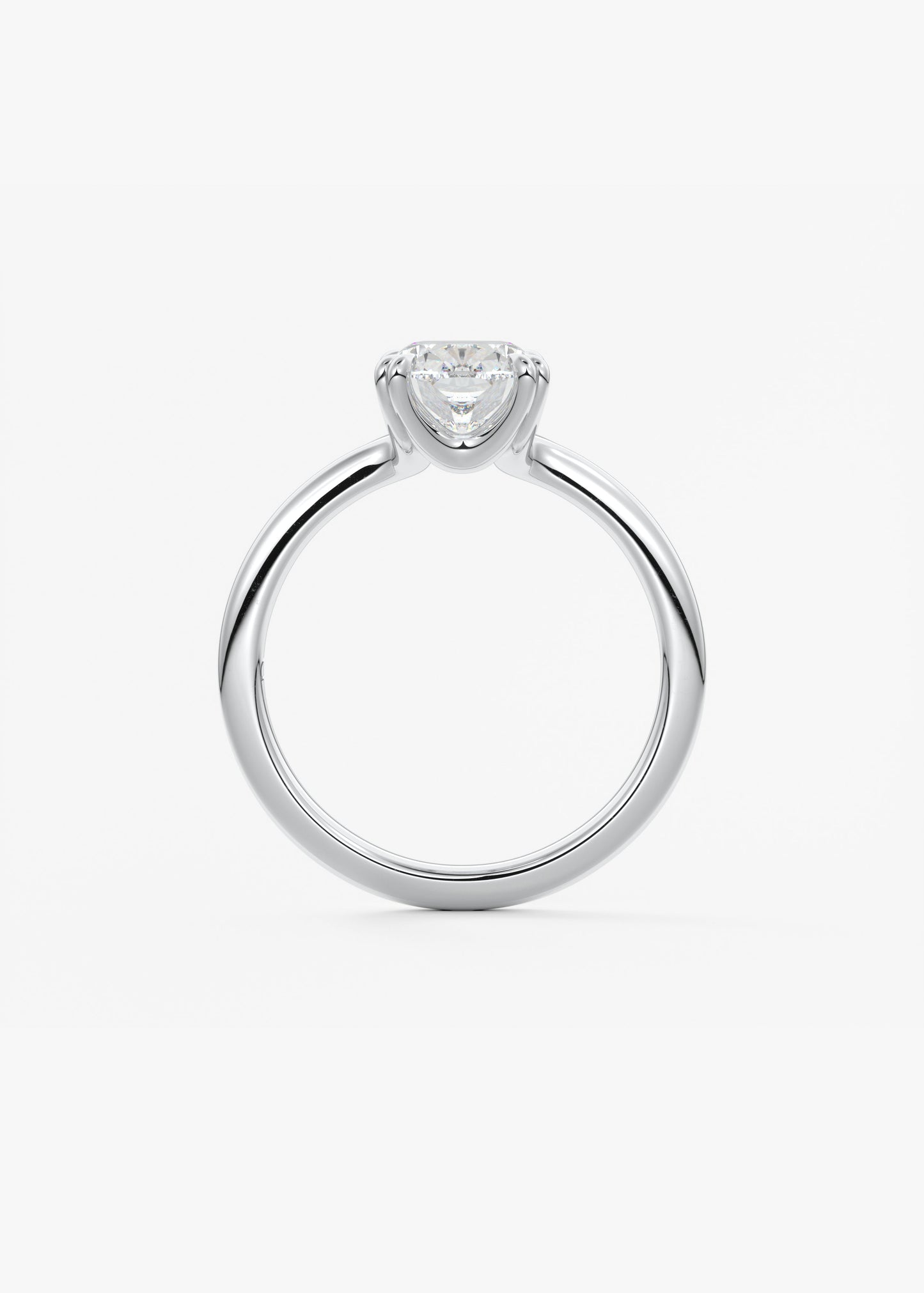 Oval Solitaire With Raised Basket Gallery Lab Grown Diamond Engagement Ring