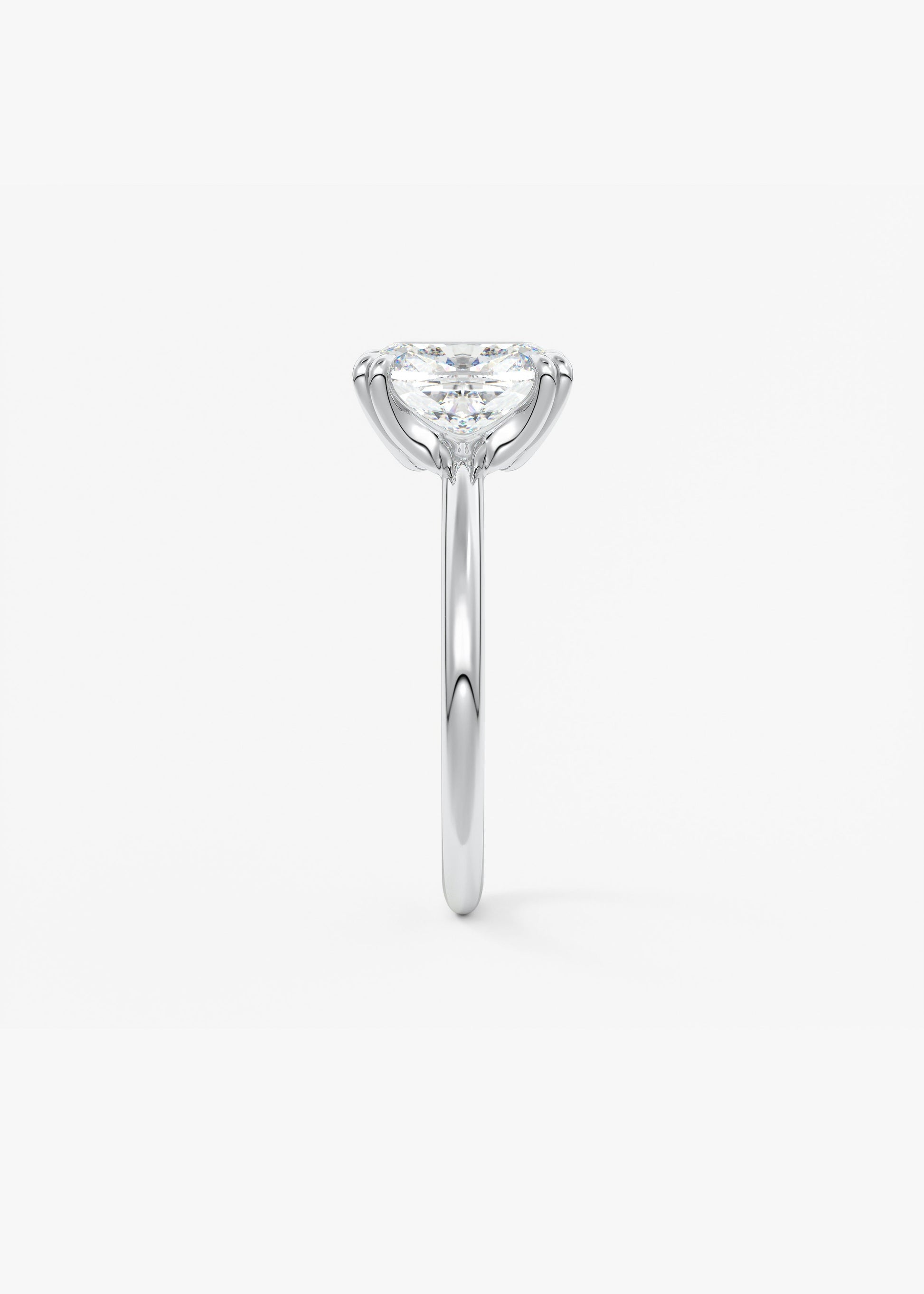 Oval Solitaire With Raised Basket Gallery Lab Grown Diamond Engagement Ring