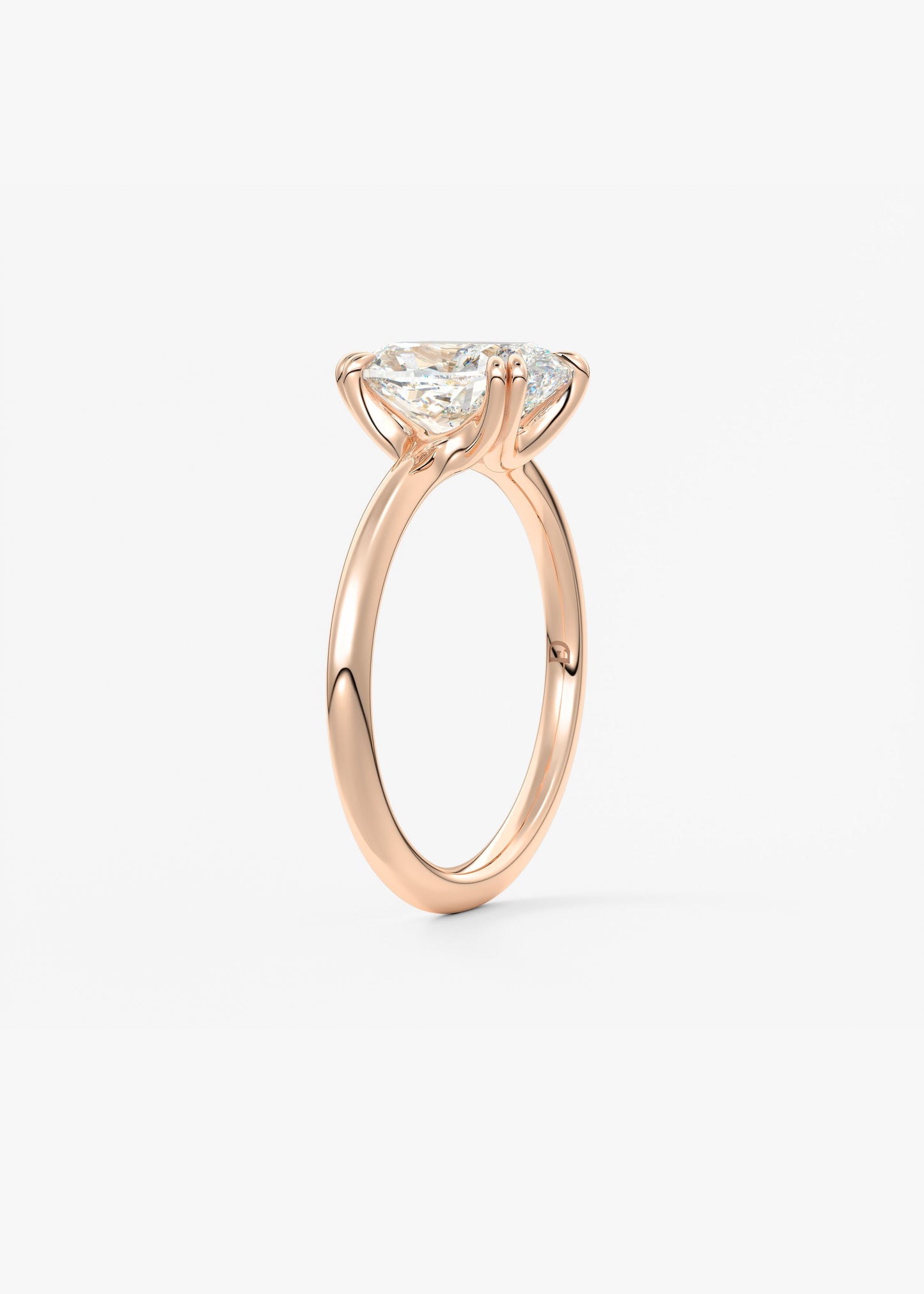 Oval Solitaire With Raised Basket Gallery Lab Grown Diamond Engagement Ring