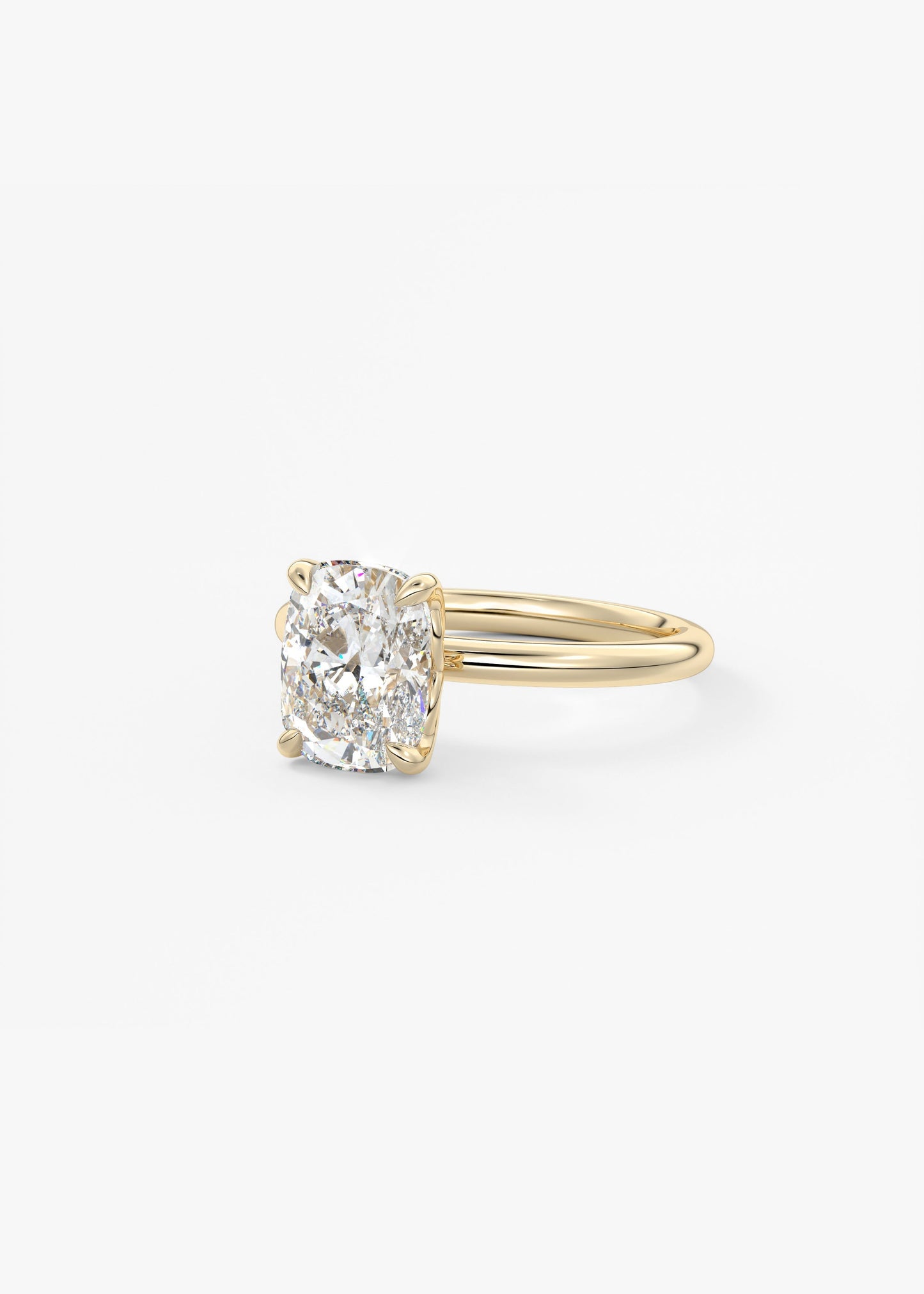 Oval Solitaire With Raised Basket Gallery Lab Grown Diamond Engagement Ring