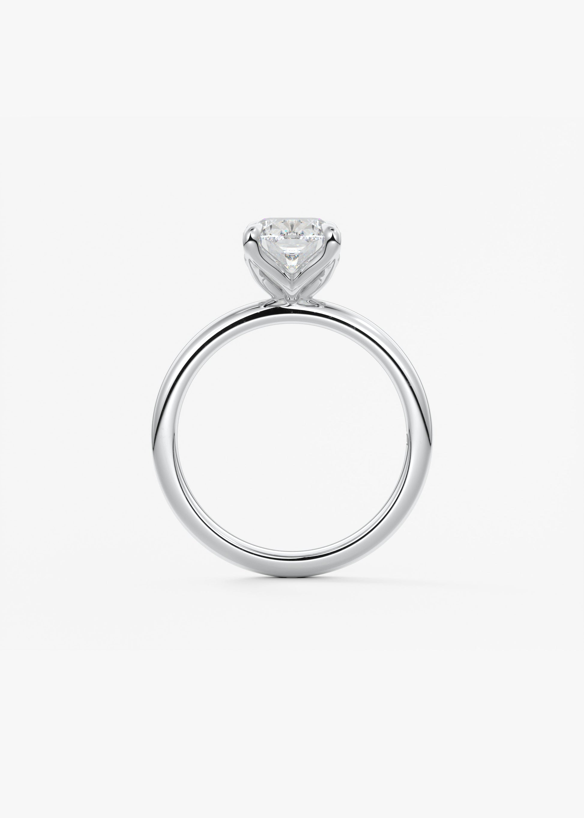 Oval Solitaire With Raised Basket Gallery Lab Grown Diamond Engagement Ring