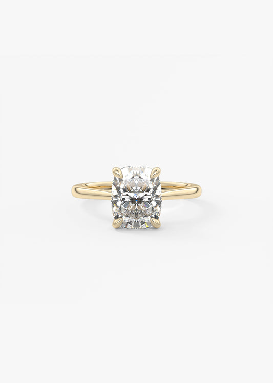 Oval Solitaire With Raised Basket Gallery Lab Grown Diamond Engagement Ring