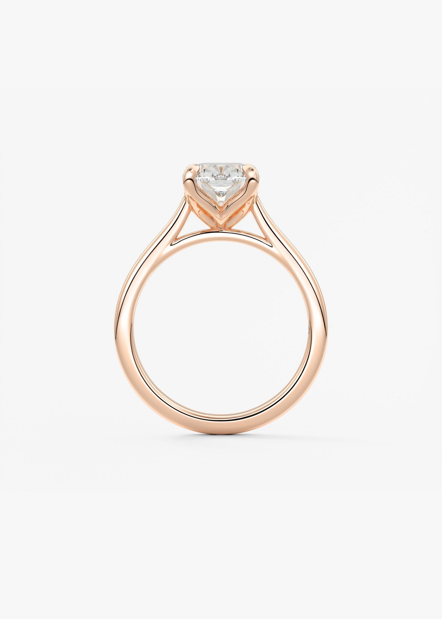 Oval Solitaire With Raised Basket Gallery Lab Grown Diamond Engagement Ring