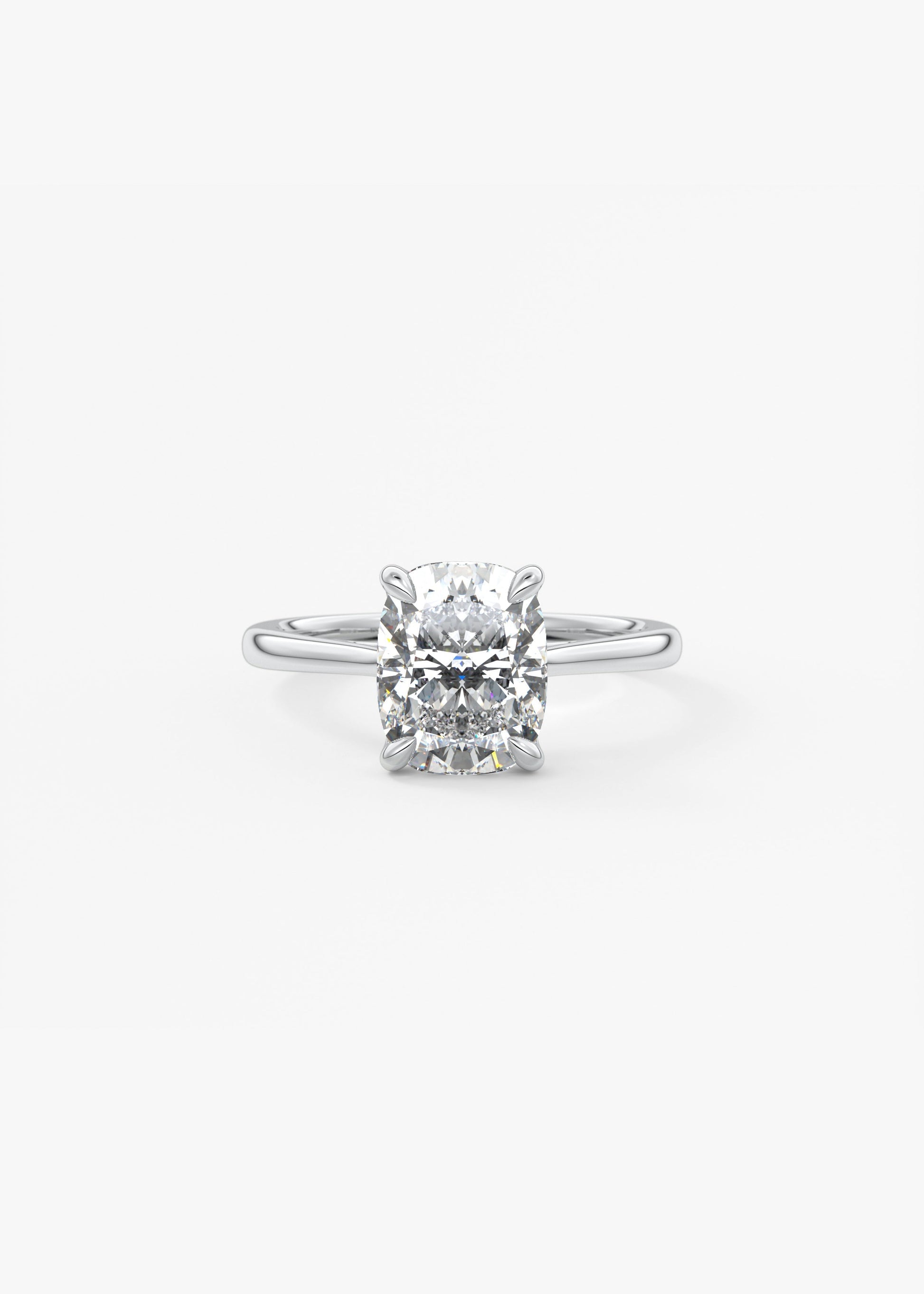 Oval Solitaire With Raised Basket Gallery Lab Grown Diamond Engagement Ring