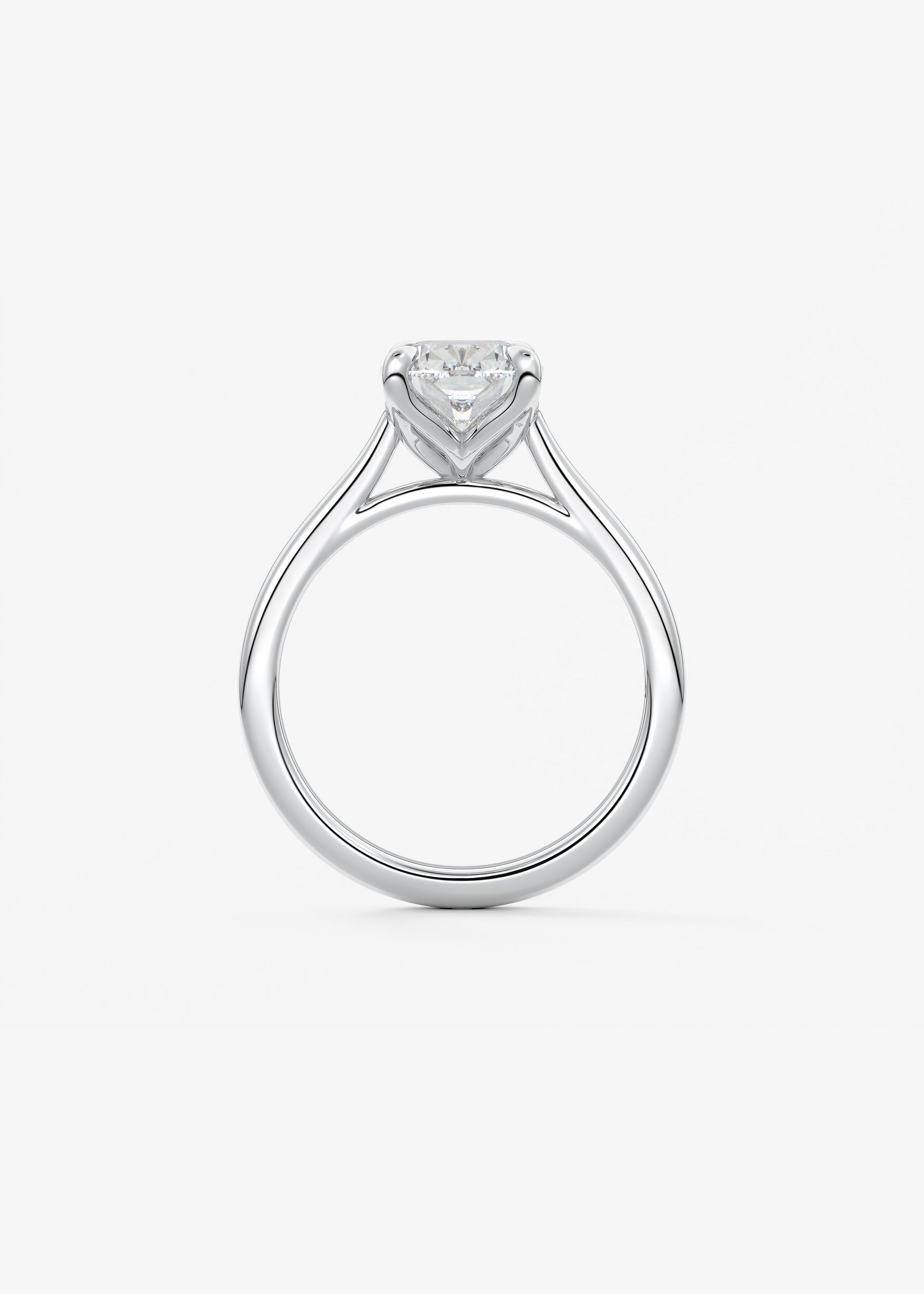 Oval Solitaire With Raised Basket Gallery Lab Grown Diamond Engagement Ring