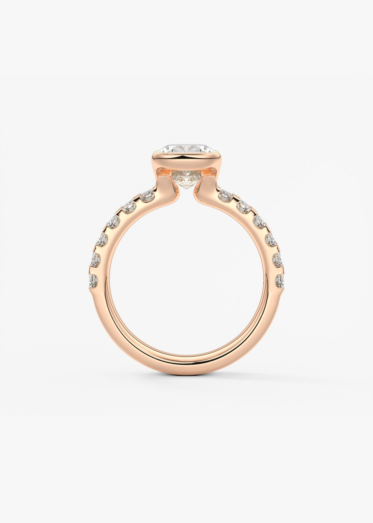 Oval Solitaire With Raised Basket Gallery Lab Grown Diamond Engagement Ring
