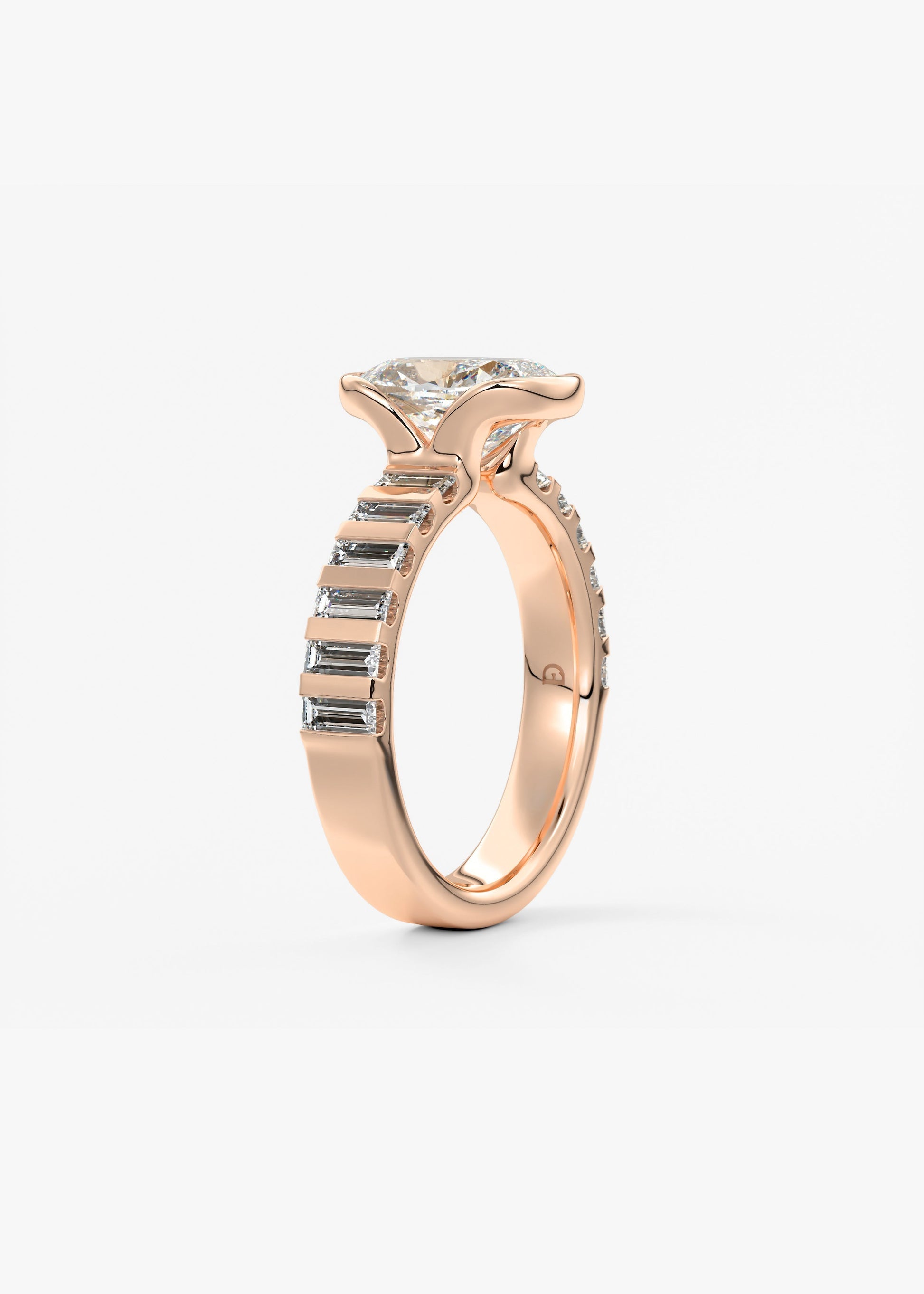 Oval Solitaire With Raised Basket Gallery Lab Grown Diamond Engagement Ring