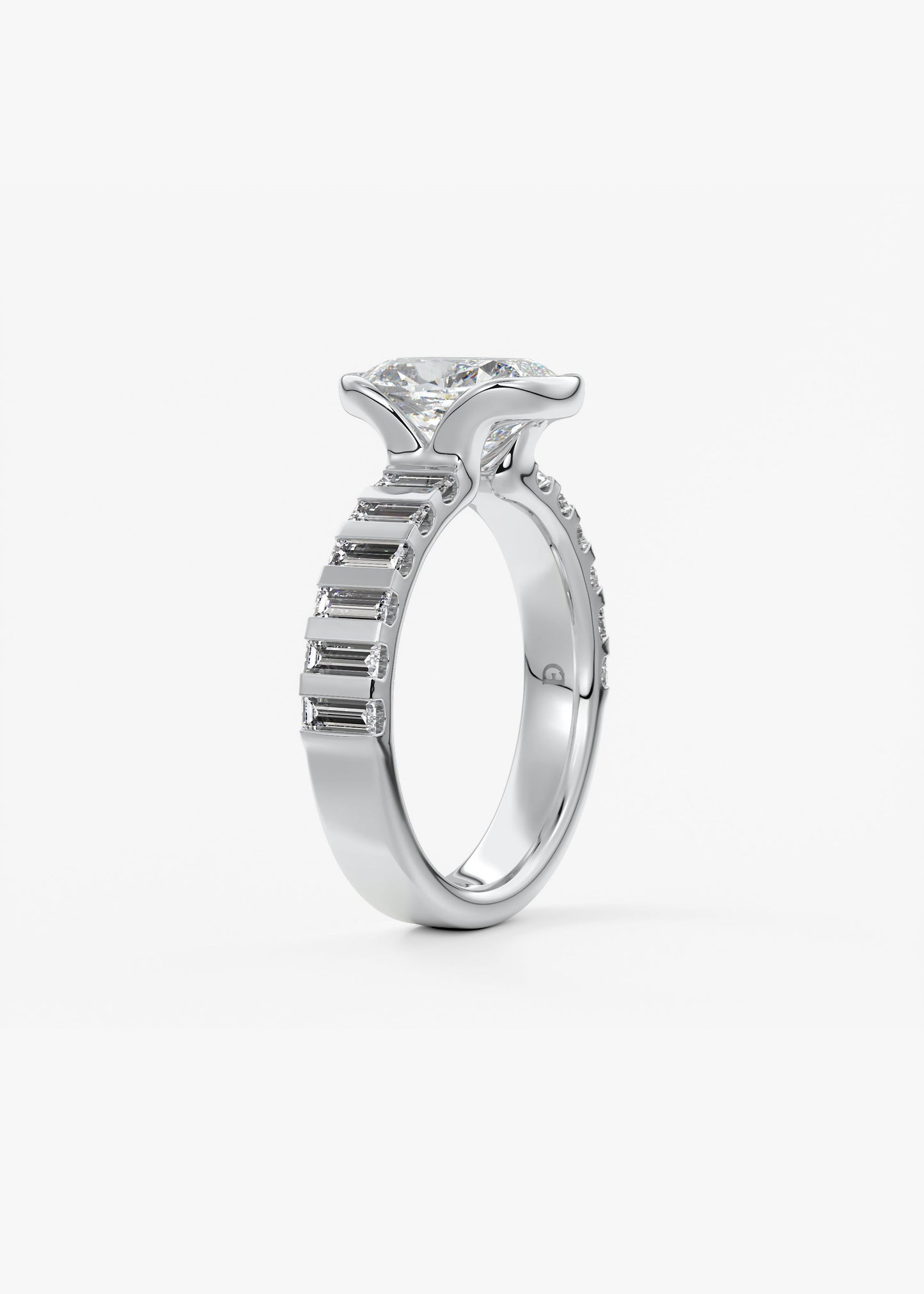 Oval Solitaire With Raised Basket Gallery Lab Grown Diamond Engagement Ring